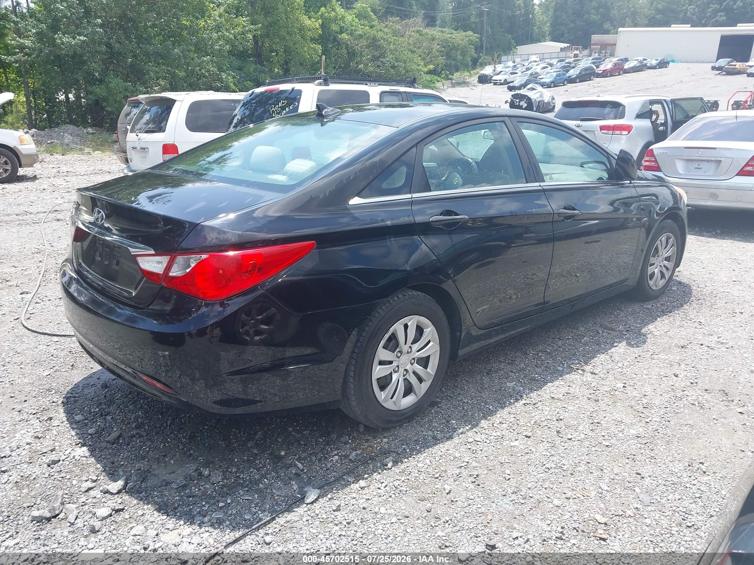2011 Hyundai Sonata Gls Black vin: 5NPEB4AC6BH202301