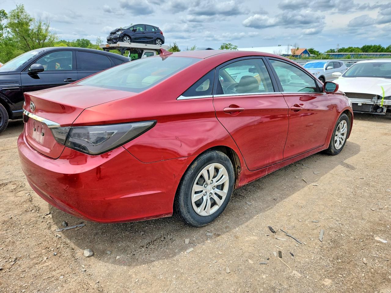 2011 Hyundai Sonata Gls Red vin: 5NPEB4AC6BH228526