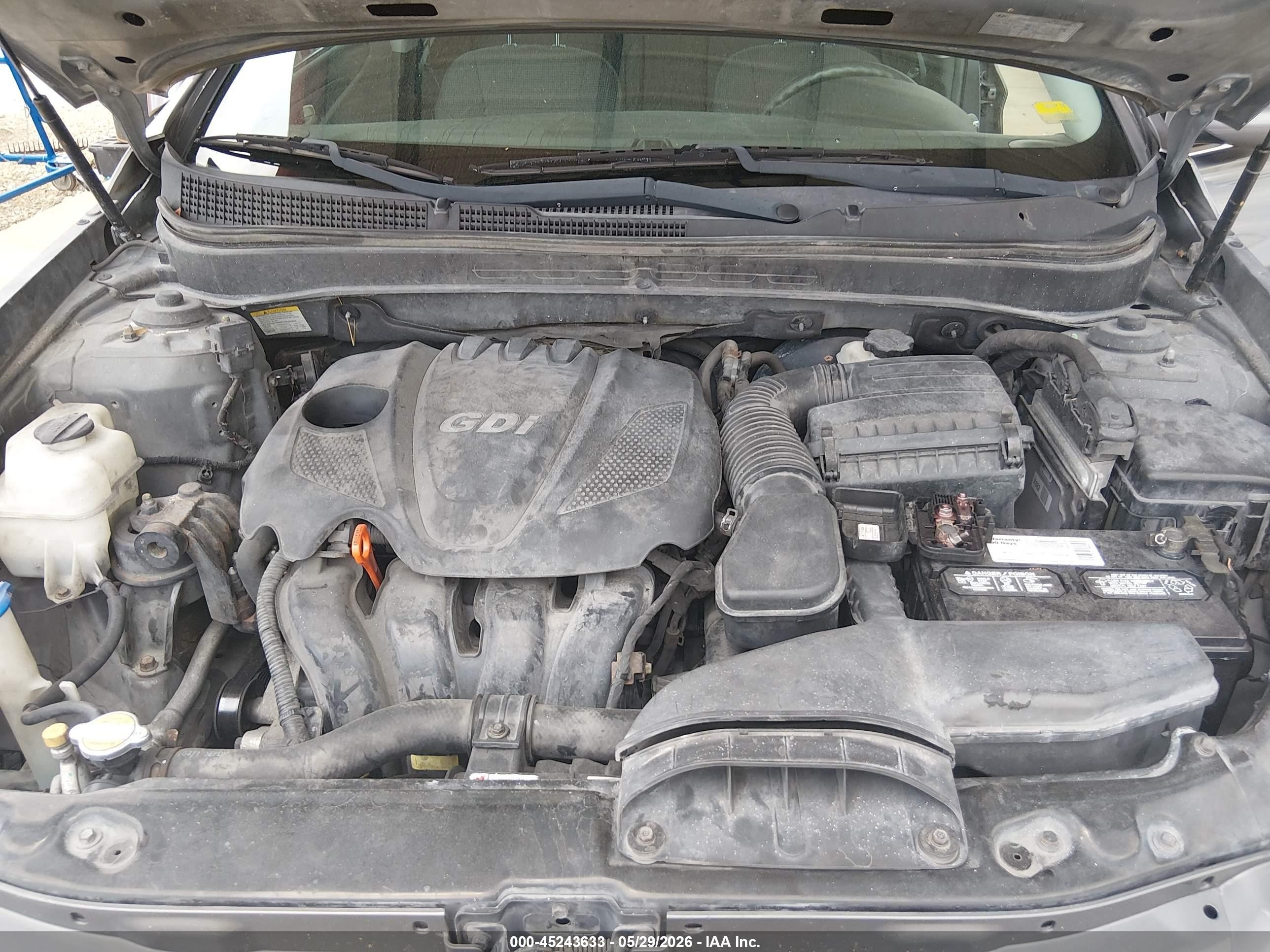 2012 Hyundai Sonata Gls Gray vin: 5NPEB4AC6CH318373
