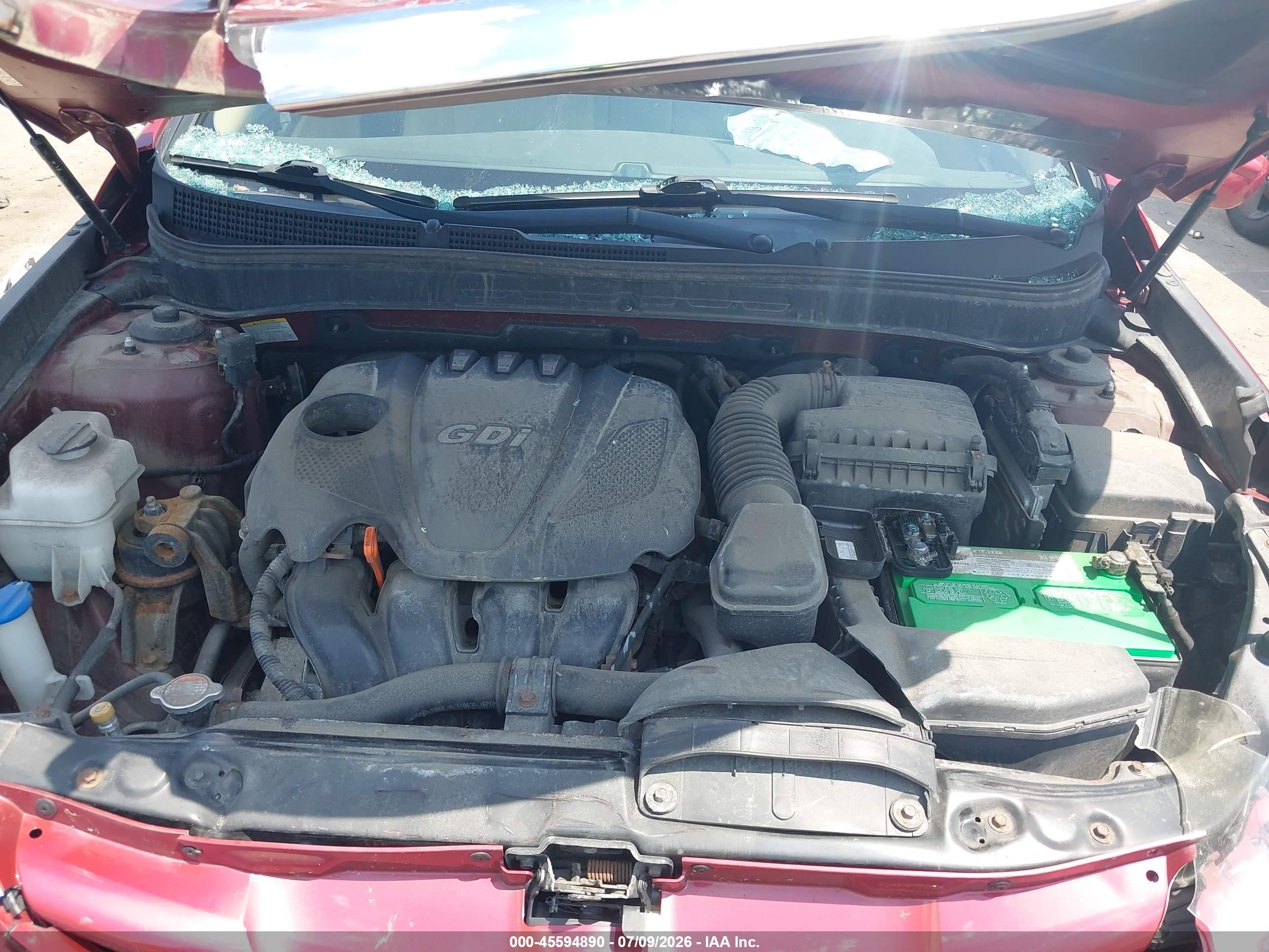 2012 Hyundai Sonata Gls Red vin: 5NPEB4AC6CH319135