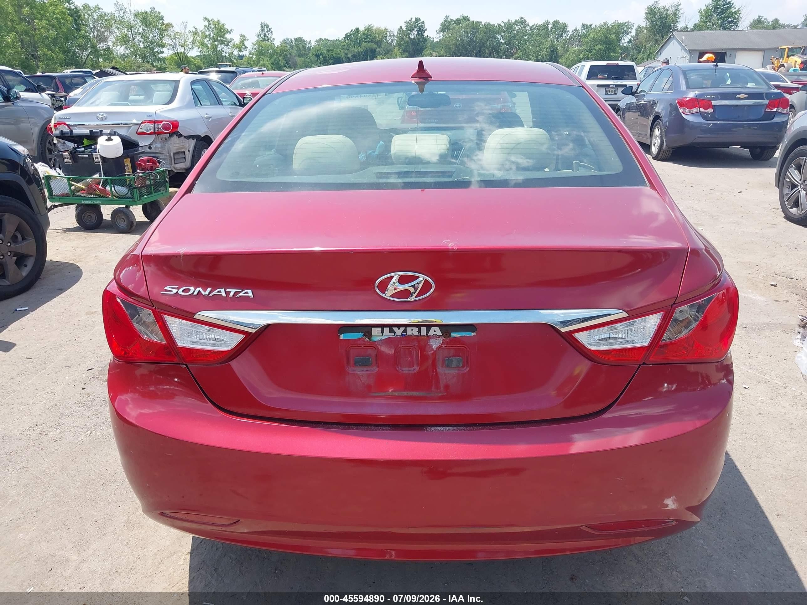 2012 Hyundai Sonata Gls Red vin: 5NPEB4AC6CH319135
