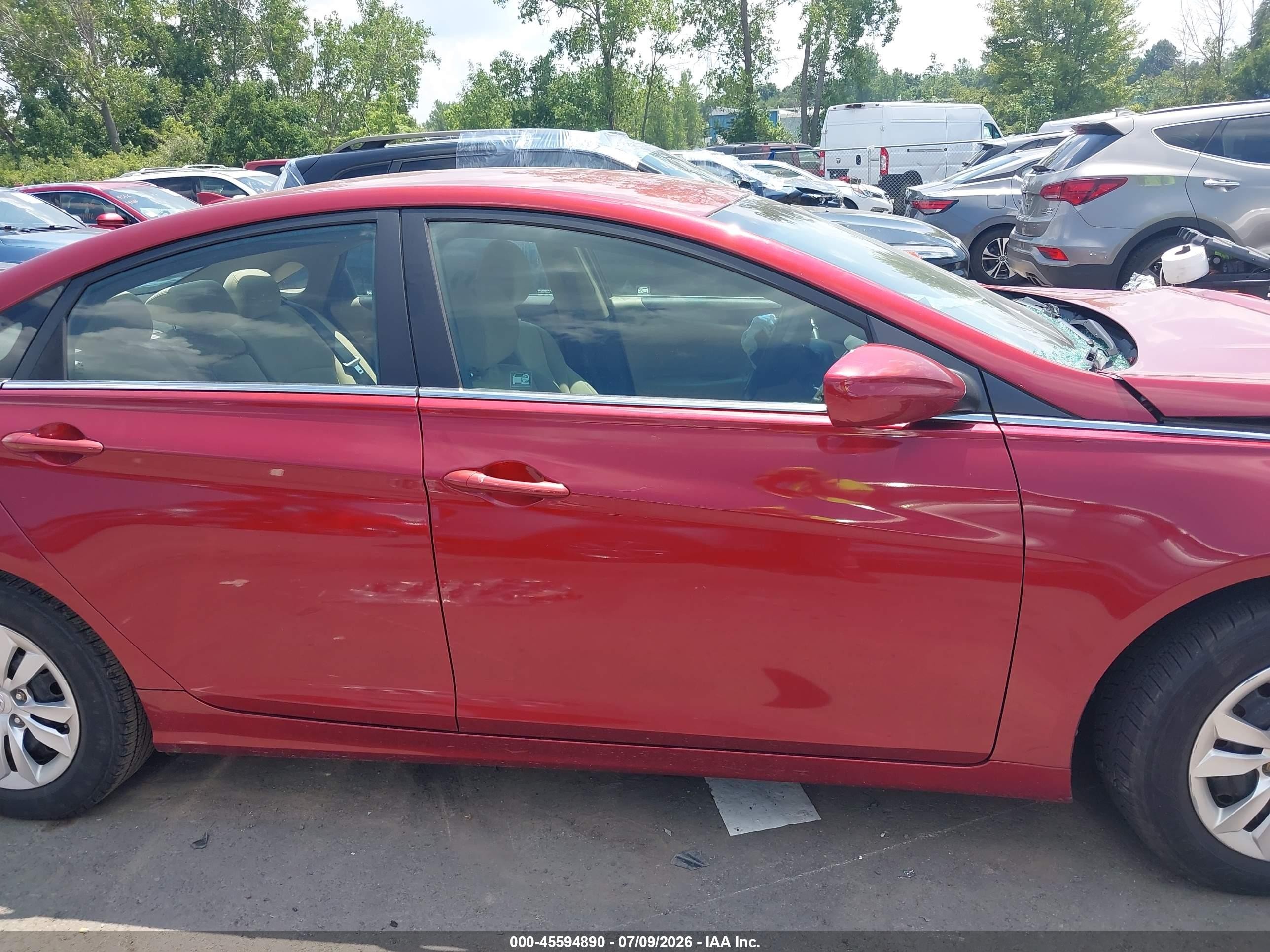 2012 Hyundai Sonata Gls Red vin: 5NPEB4AC6CH319135