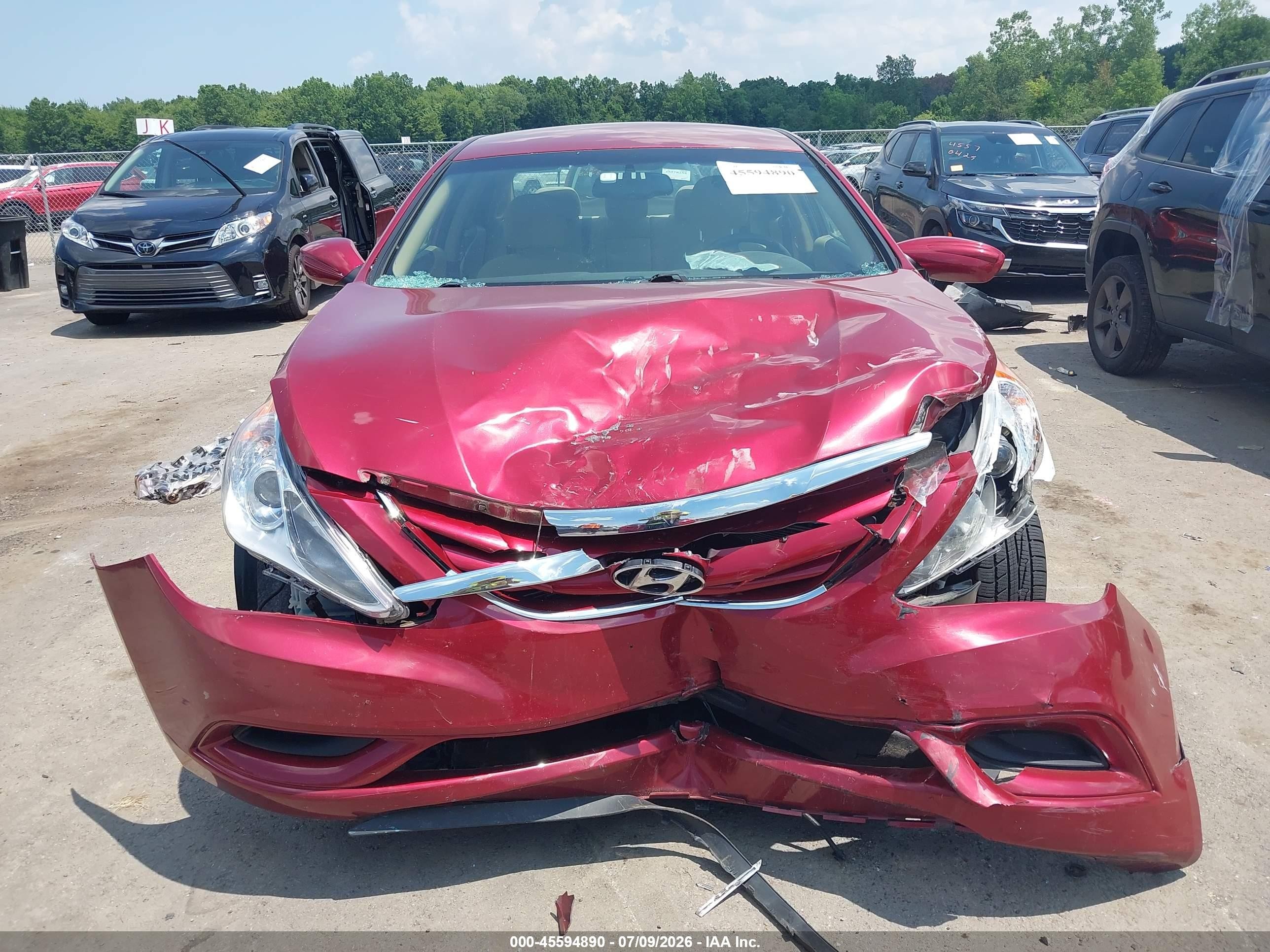 2012 Hyundai Sonata Gls Red vin: 5NPEB4AC6CH319135