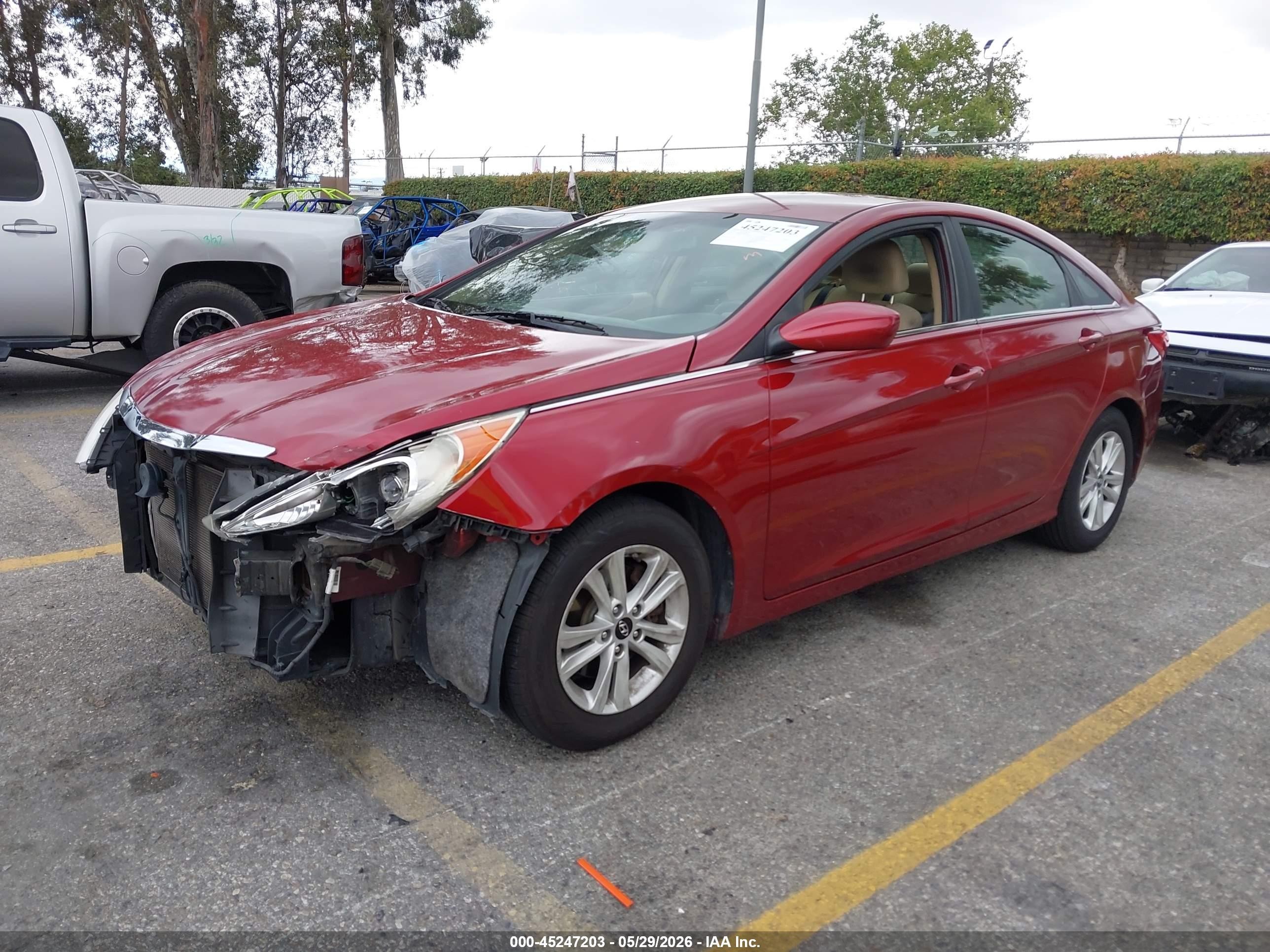 2012 Hyundai Sonata Gls Red vin: 5NPEB4AC6CH338980