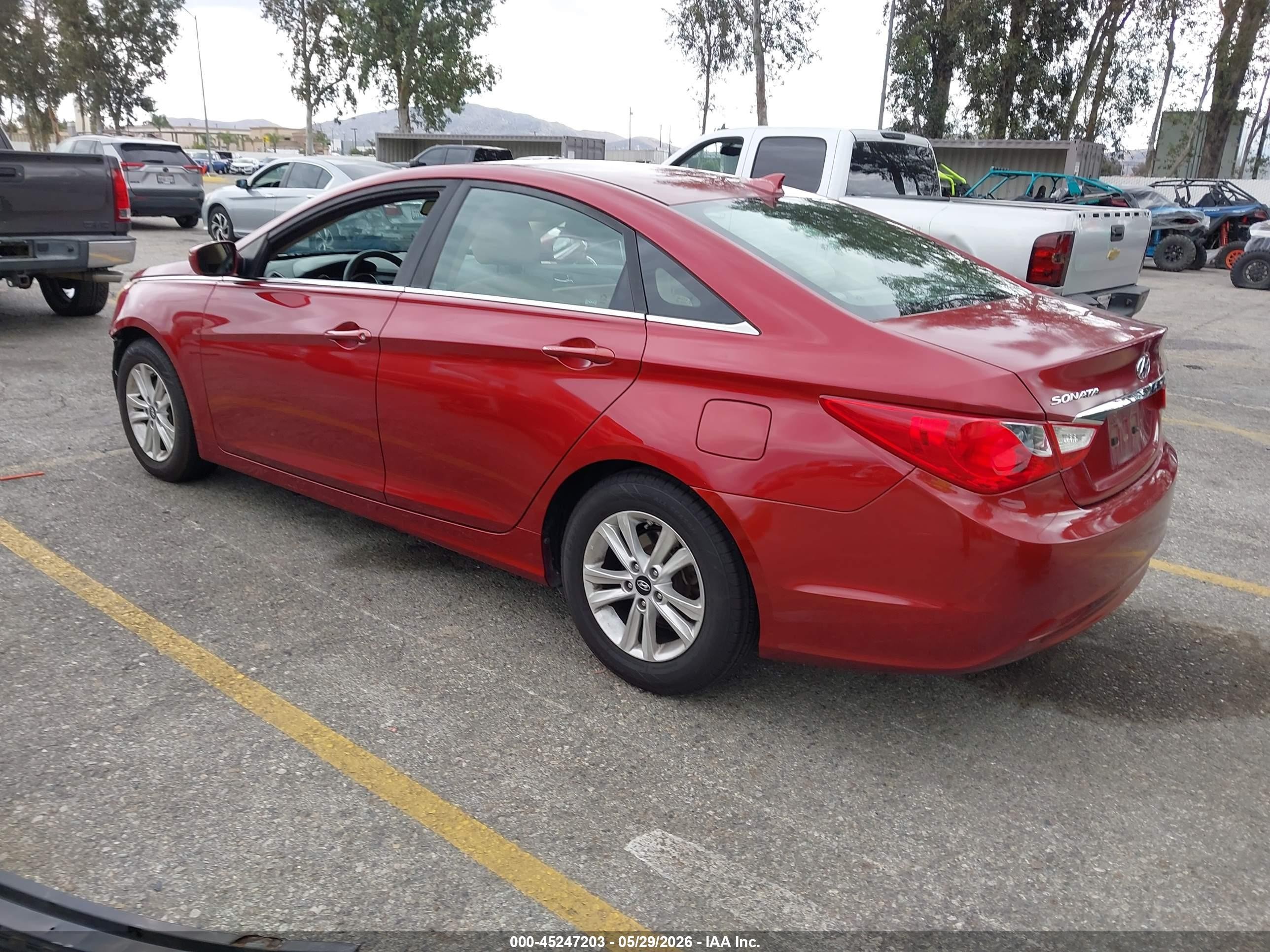 2012 Hyundai Sonata Gls Red vin: 5NPEB4AC6CH338980