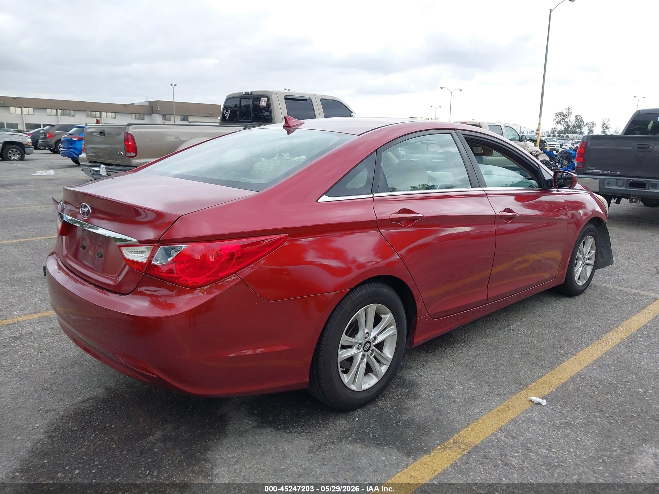 2012 Hyundai Sonata Gls Red vin: 5NPEB4AC6CH338980