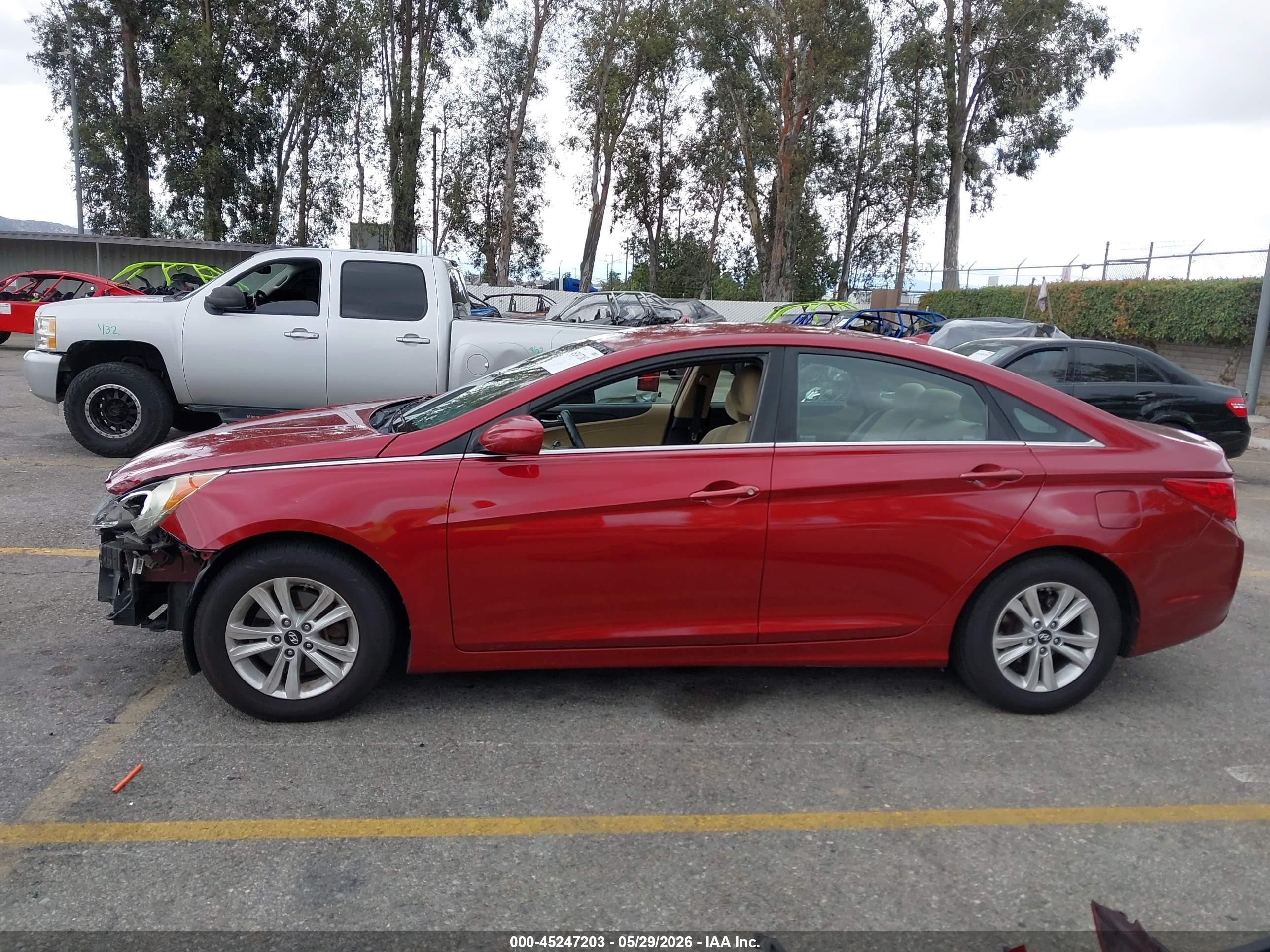 2012 Hyundai Sonata Gls Red vin: 5NPEB4AC6CH338980