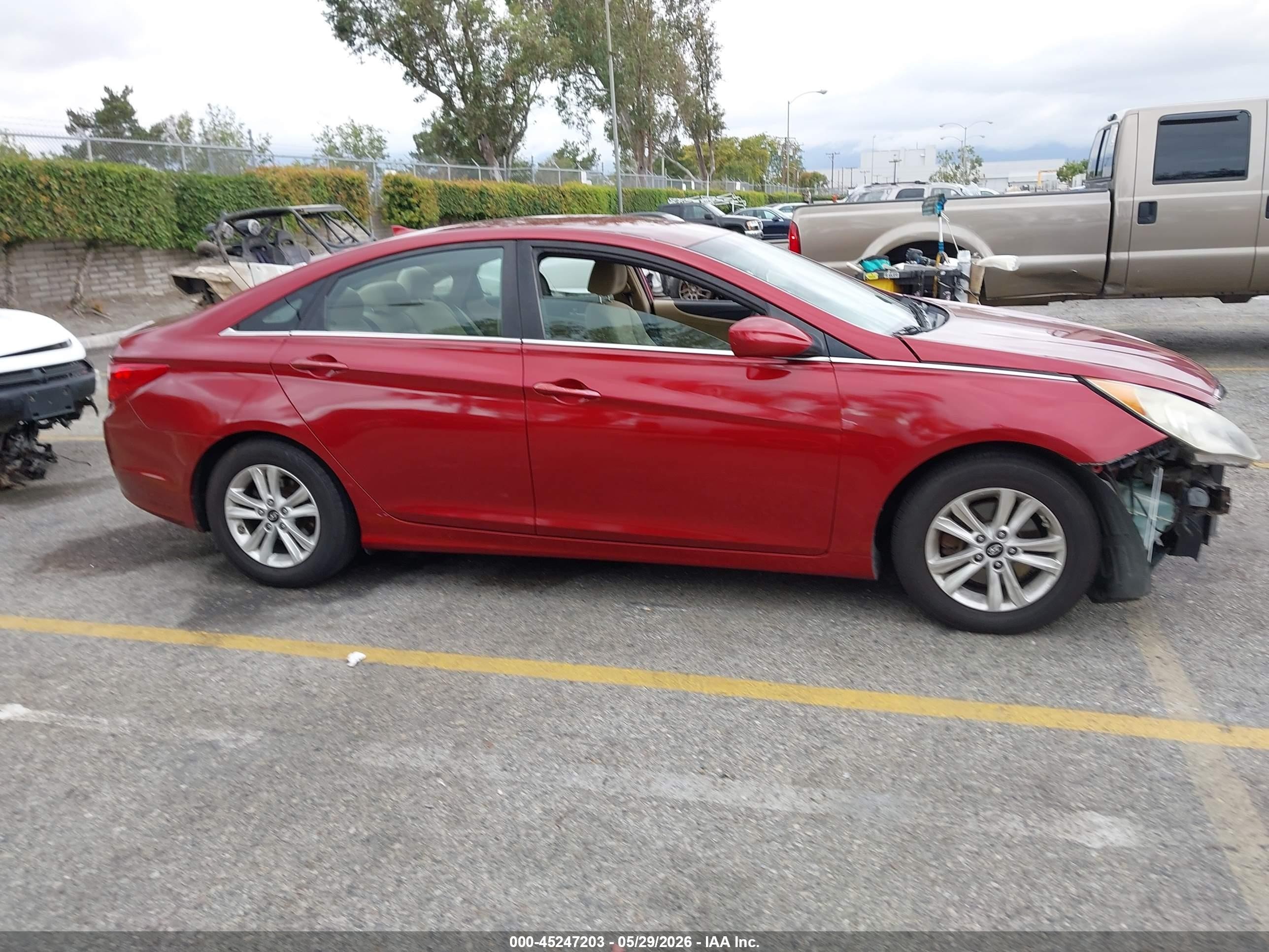 2012 Hyundai Sonata Gls Red vin: 5NPEB4AC6CH338980