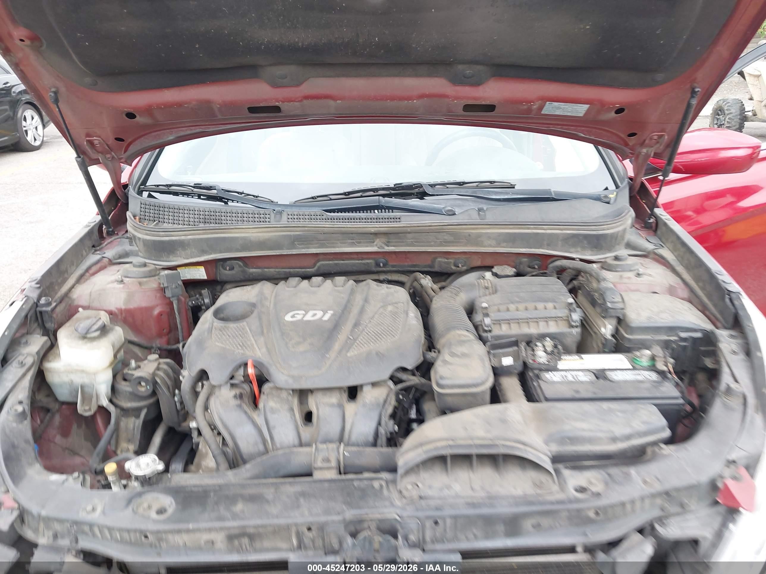 2012 Hyundai Sonata Gls Red vin: 5NPEB4AC6CH338980