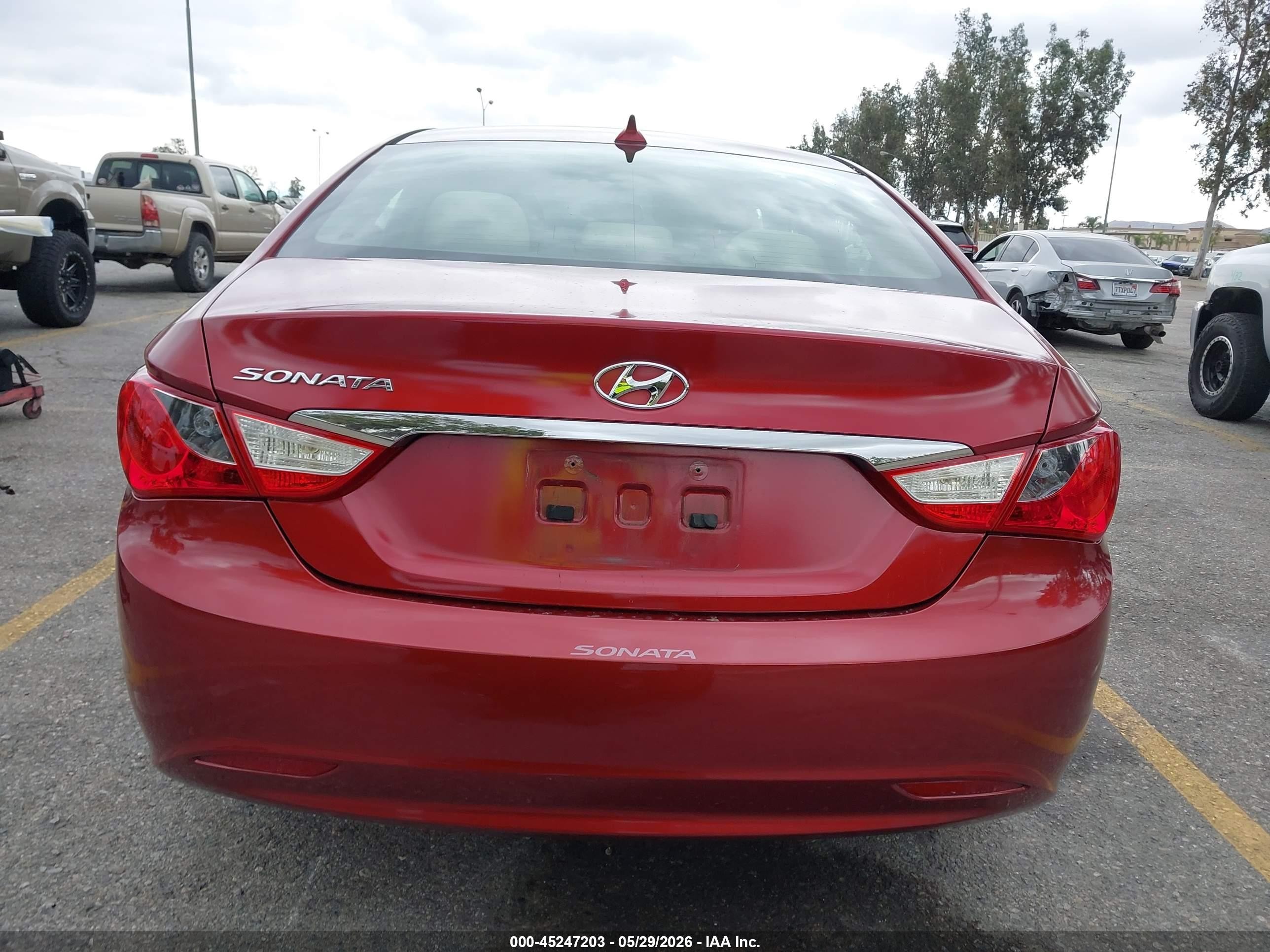2012 Hyundai Sonata Gls Red vin: 5NPEB4AC6CH338980