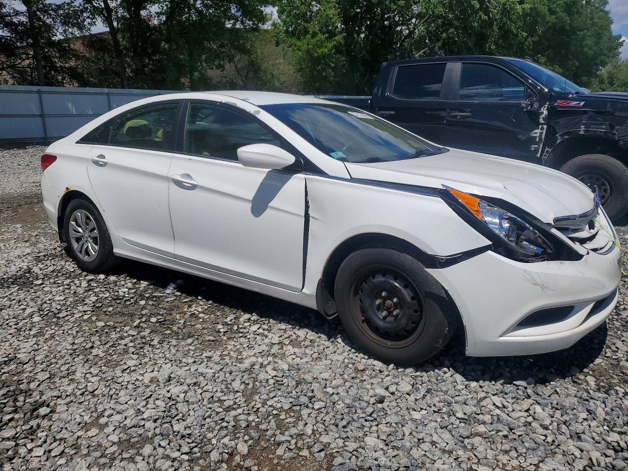 2012 Hyundai Sonata Gls White vin: 5NPEB4AC6CH341720