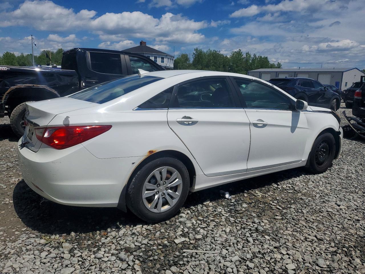 2012 Hyundai Sonata Gls White vin: 5NPEB4AC6CH341720