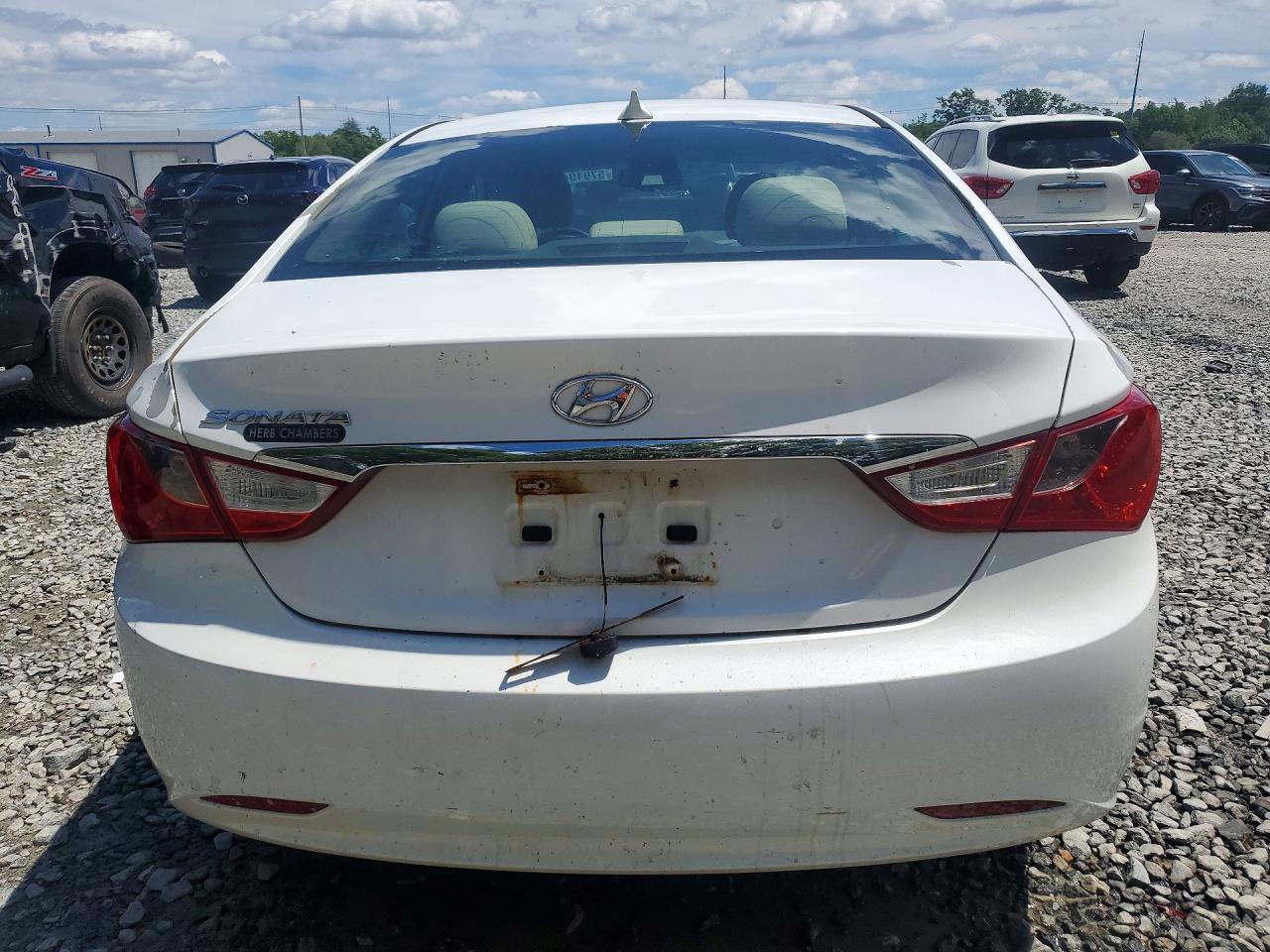 2012 Hyundai Sonata Gls White vin: 5NPEB4AC6CH341720