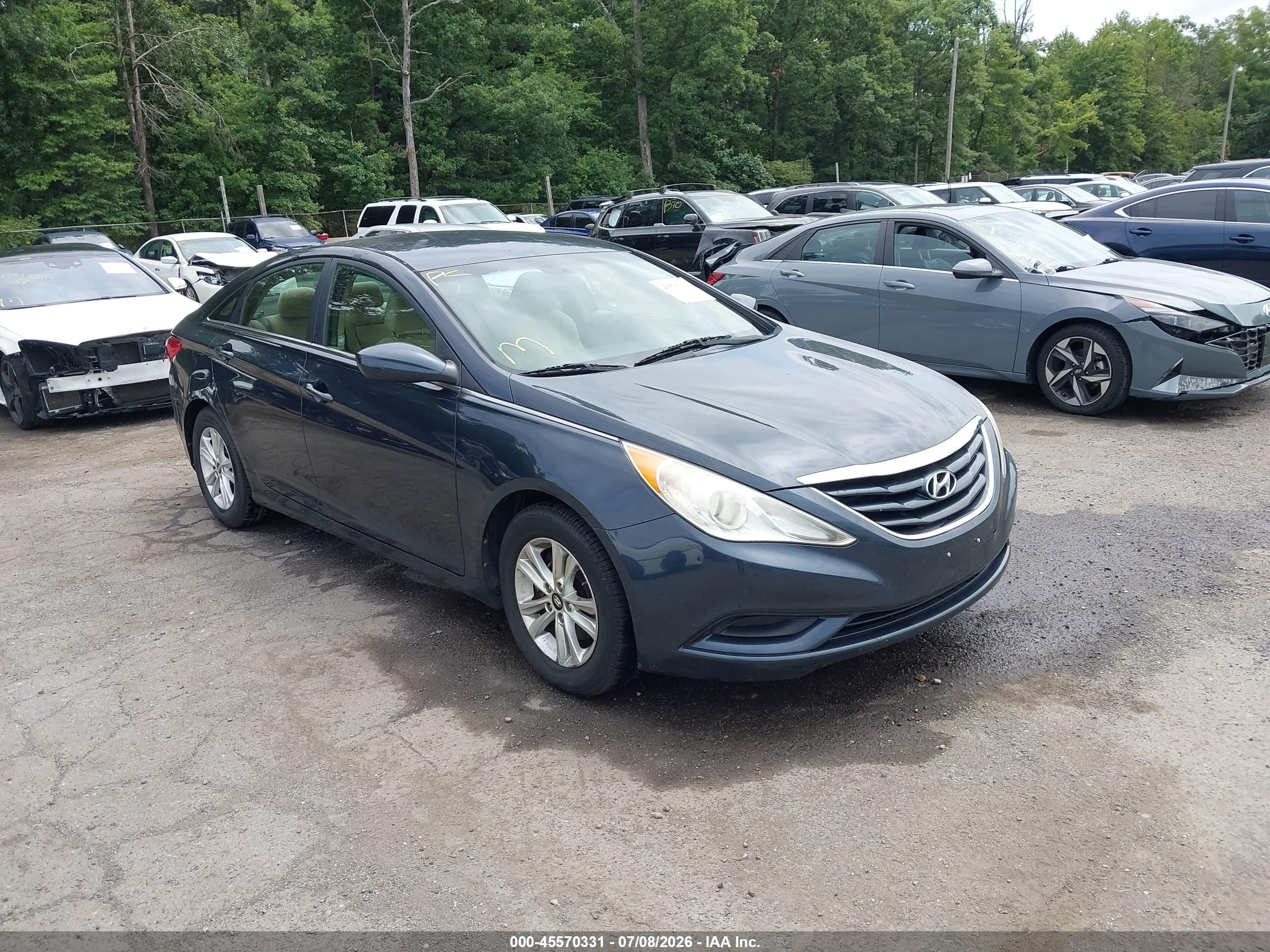 2012 Hyundai Sonata Gls Blue vin: 5NPEB4AC6CH348554
