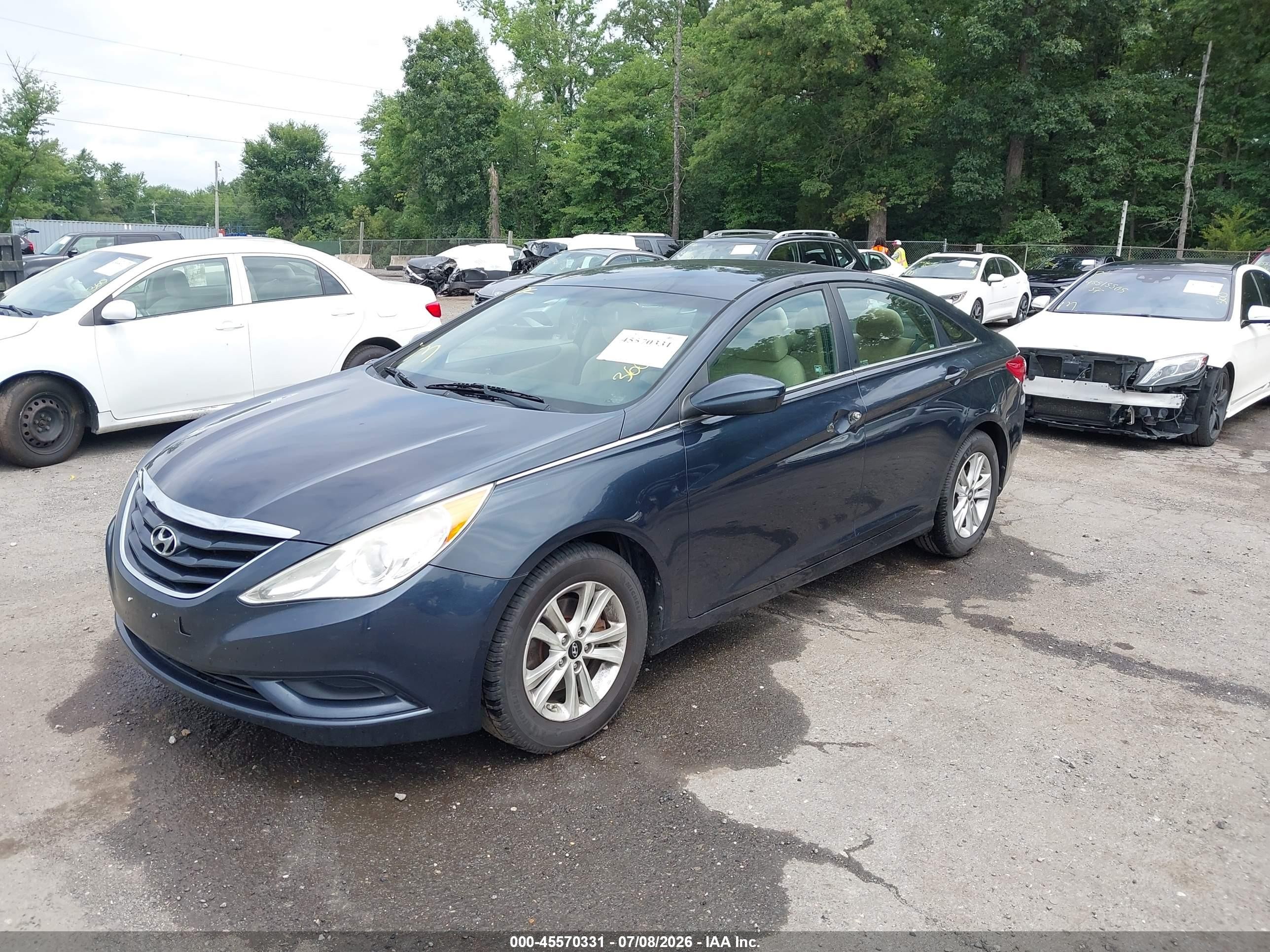 2012 Hyundai Sonata Gls Blue vin: 5NPEB4AC6CH348554
