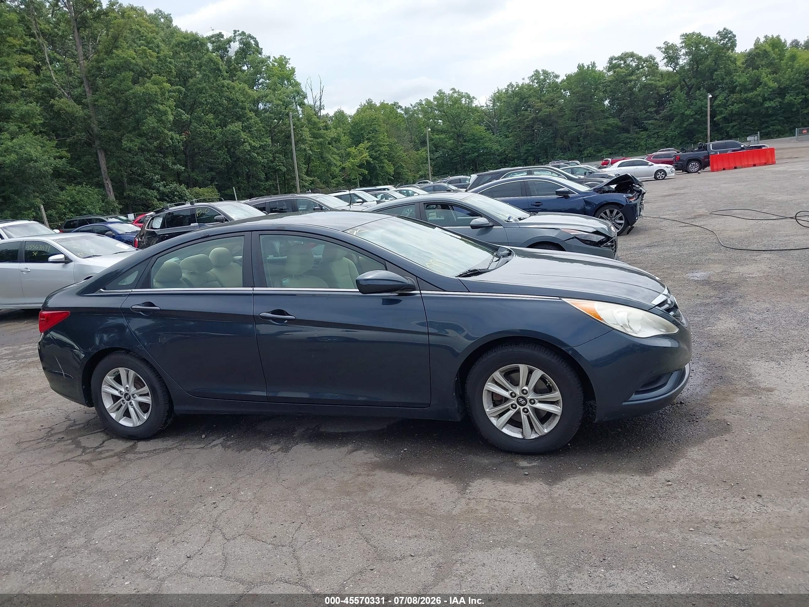 2012 Hyundai Sonata Gls Blue vin: 5NPEB4AC6CH348554