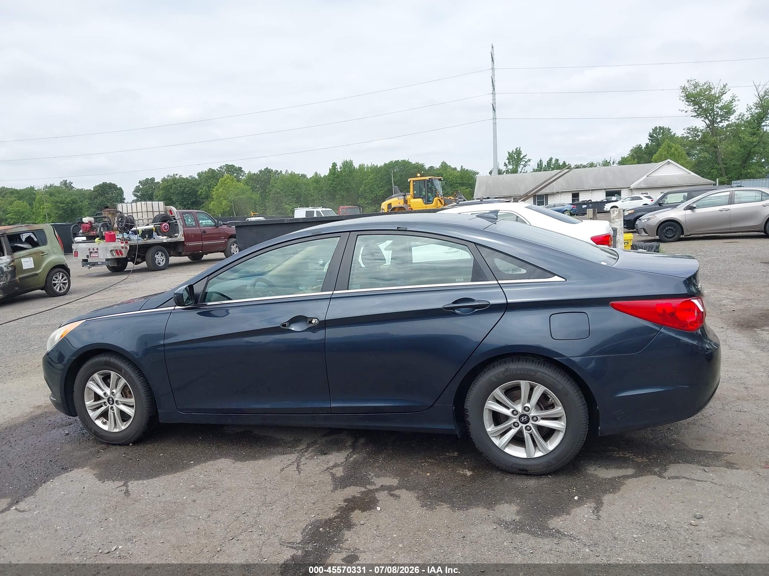 2012 Hyundai Sonata Gls Blue vin: 5NPEB4AC6CH348554