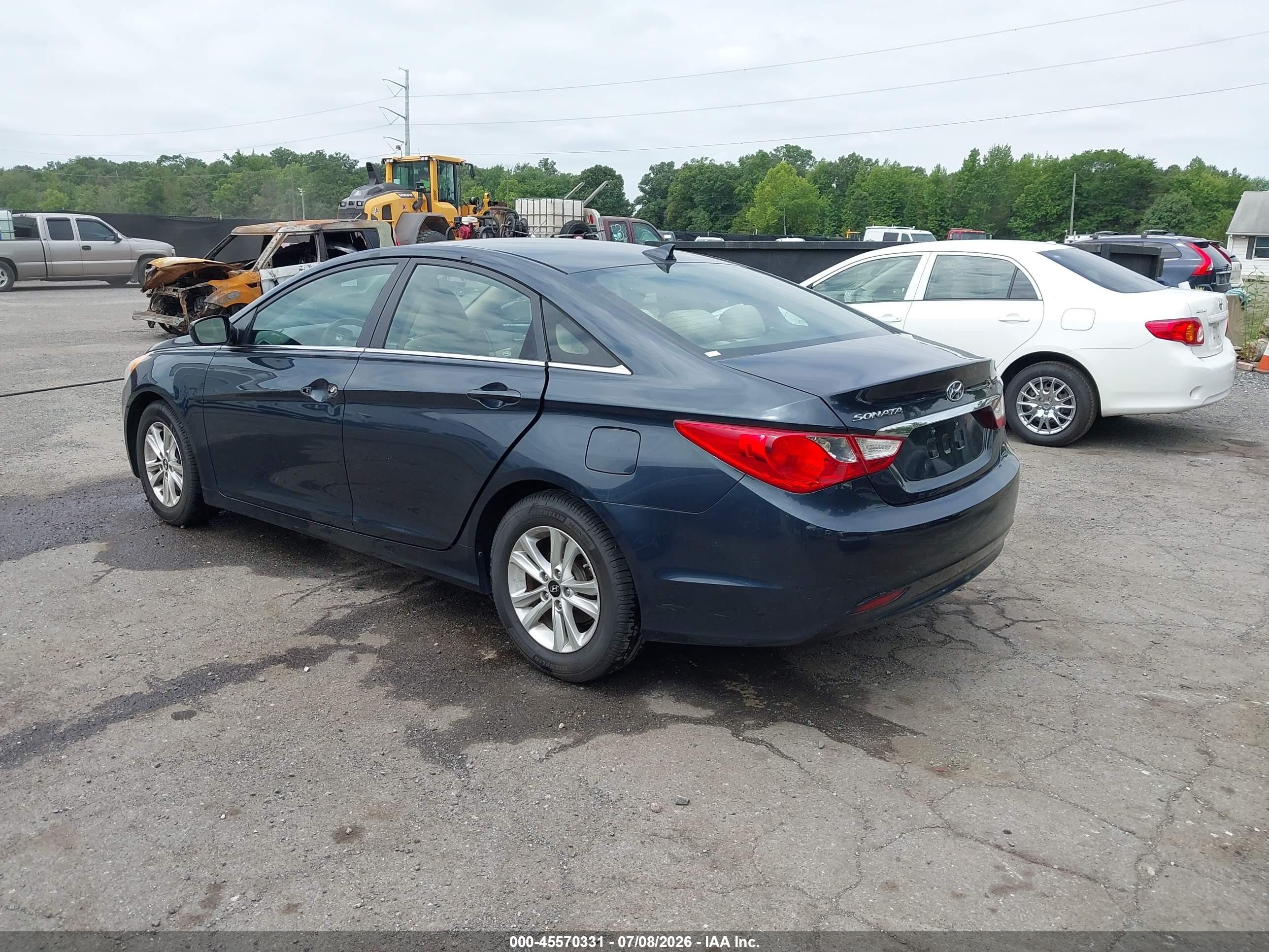 2012 Hyundai Sonata Gls Blue vin: 5NPEB4AC6CH348554
