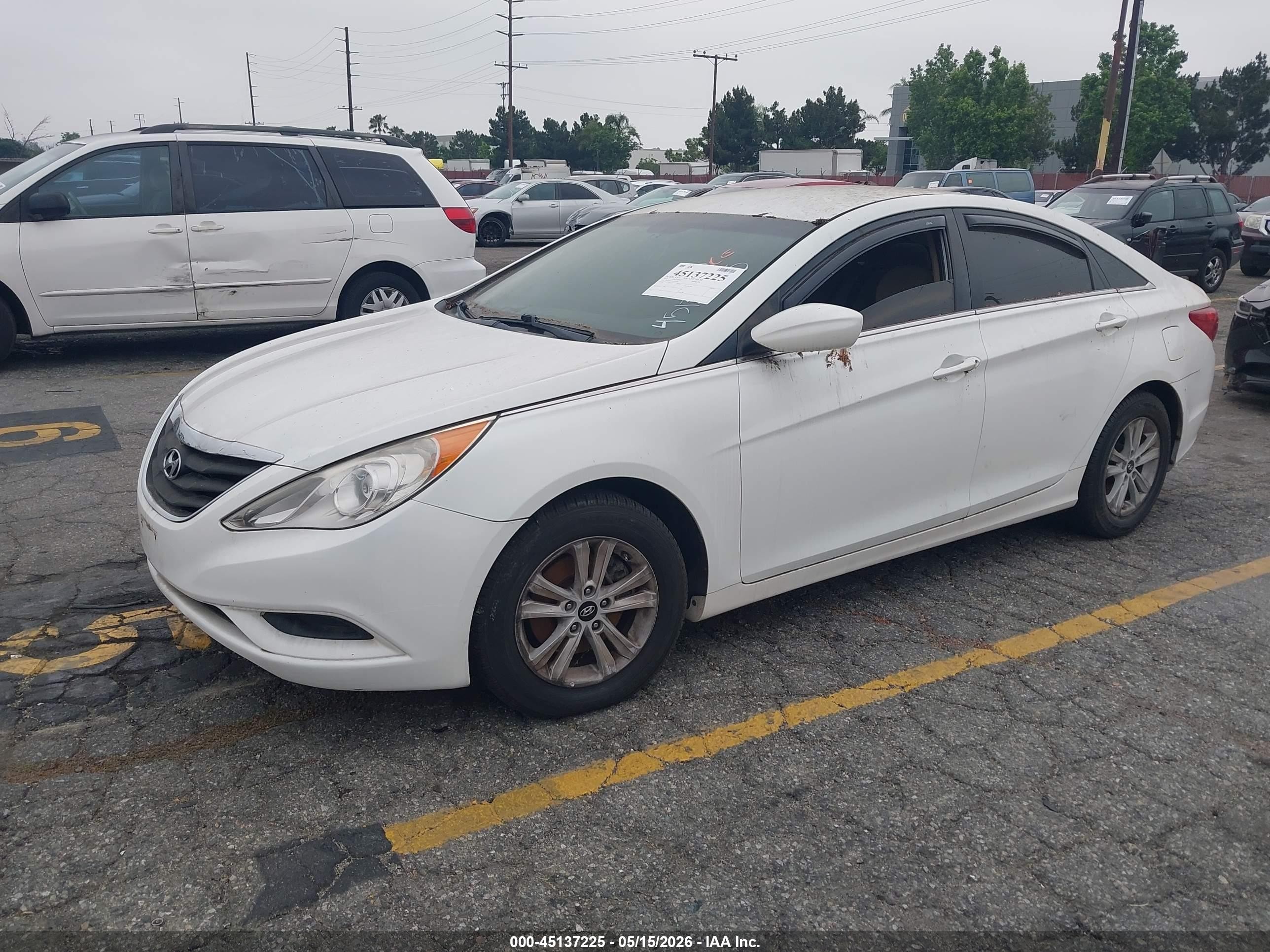 2012 Hyundai Sonata Gls White vin: 5NPEB4AC6CH375401