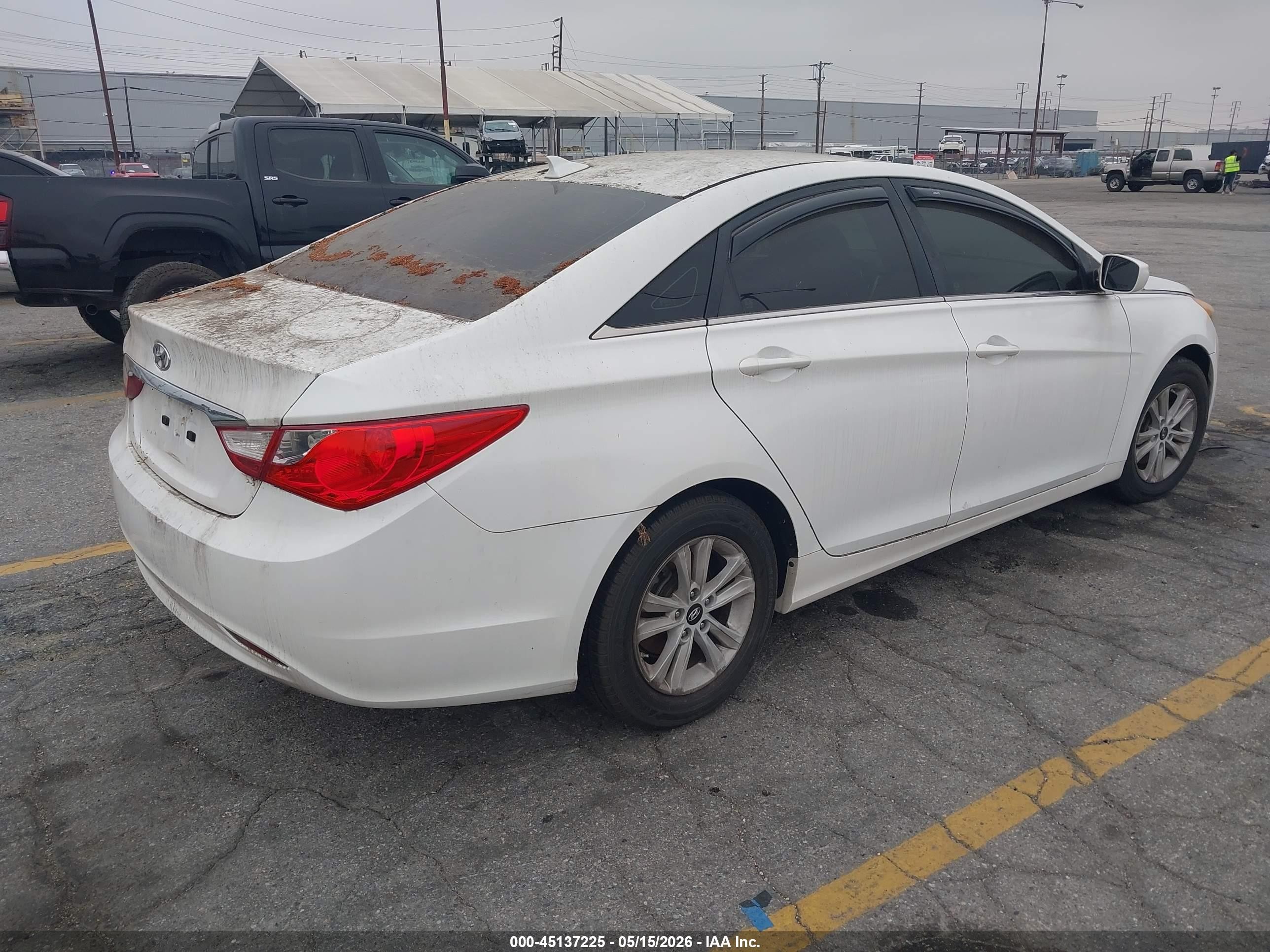 2012 Hyundai Sonata Gls White vin: 5NPEB4AC6CH375401