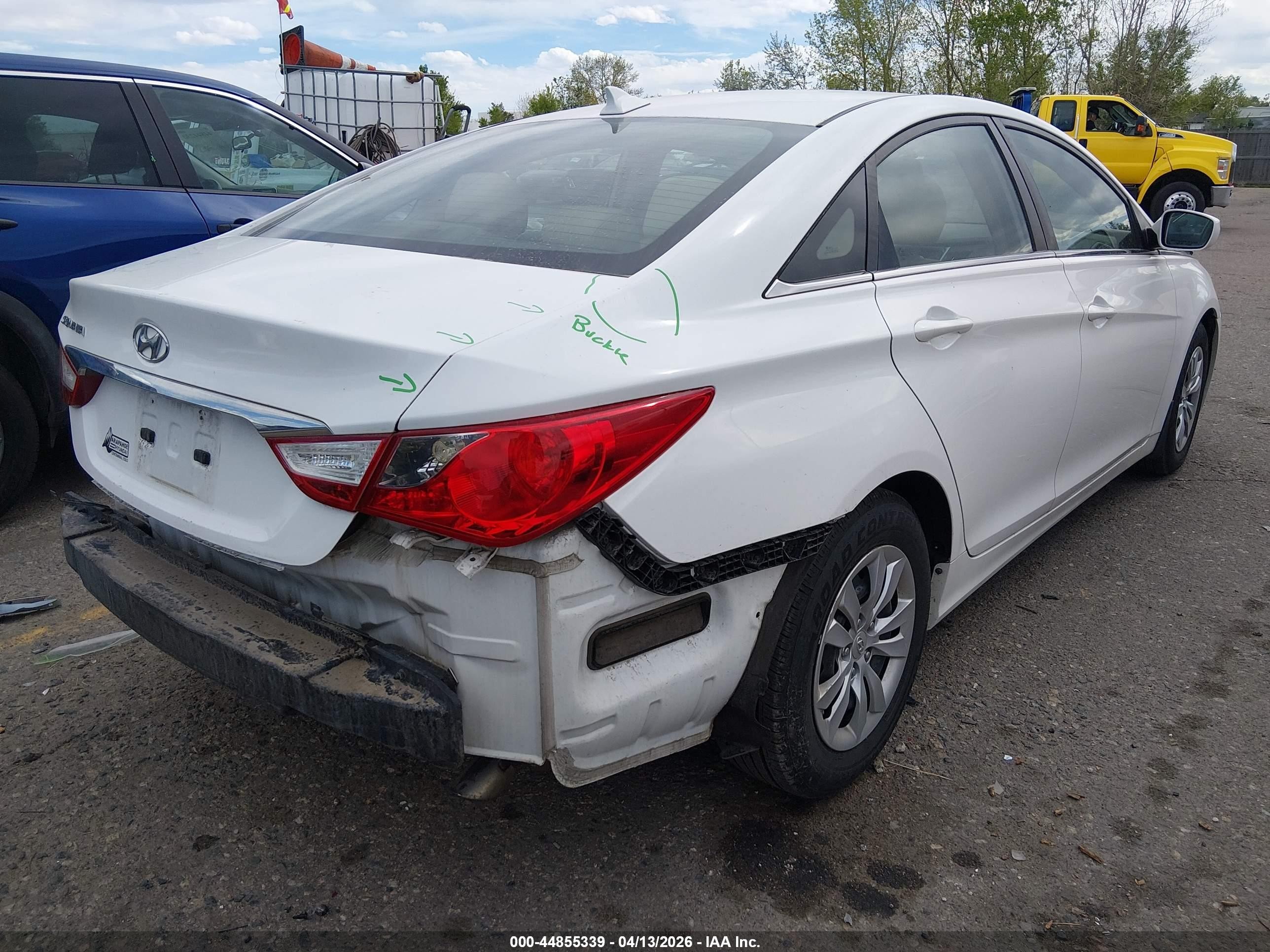 2012 Hyundai Sonata Gls Белый vin: 5NPEB4AC6CH392828