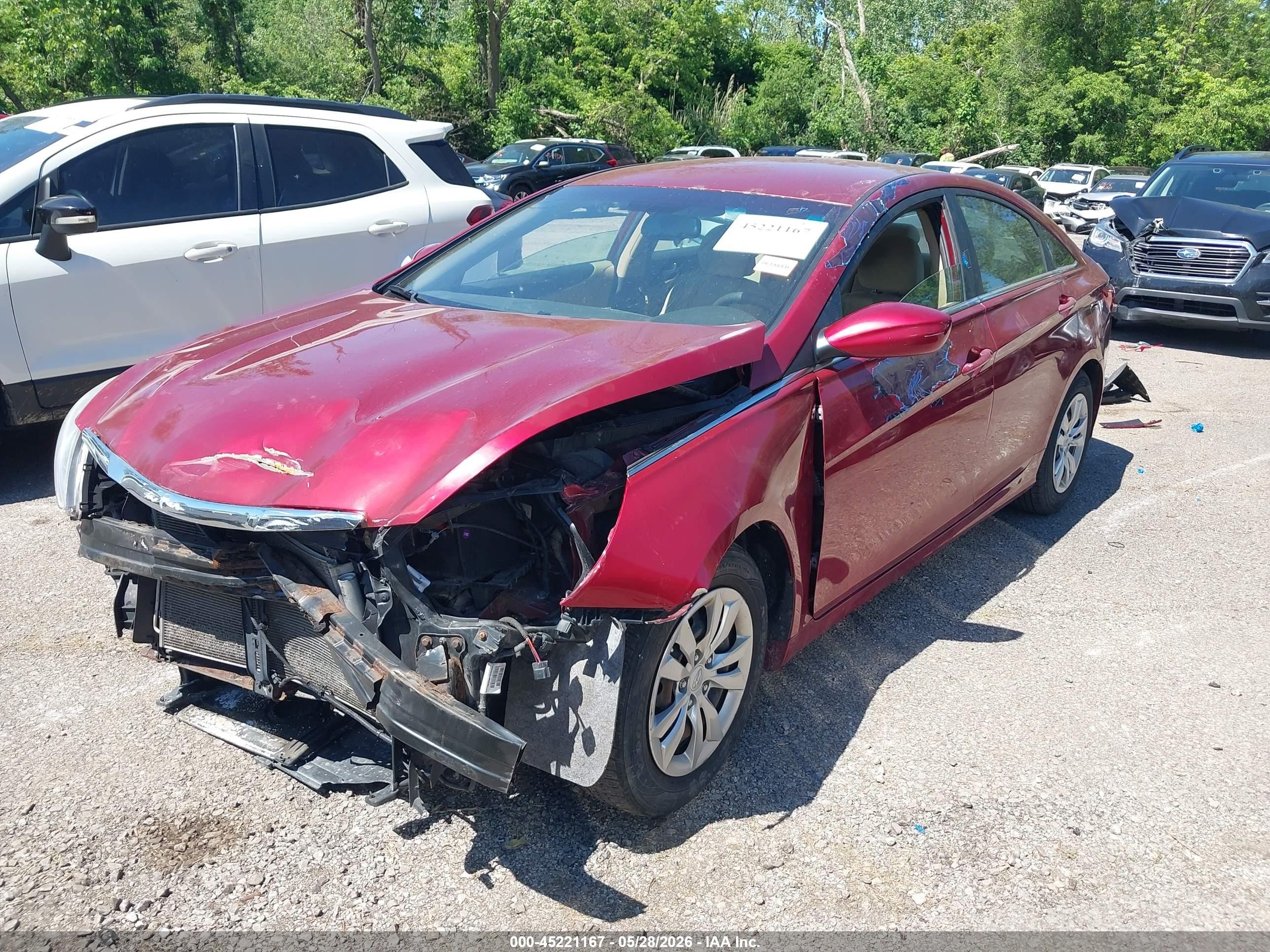 2012 Hyundai Sonata Gls Red vin: 5NPEB4AC6CH393333