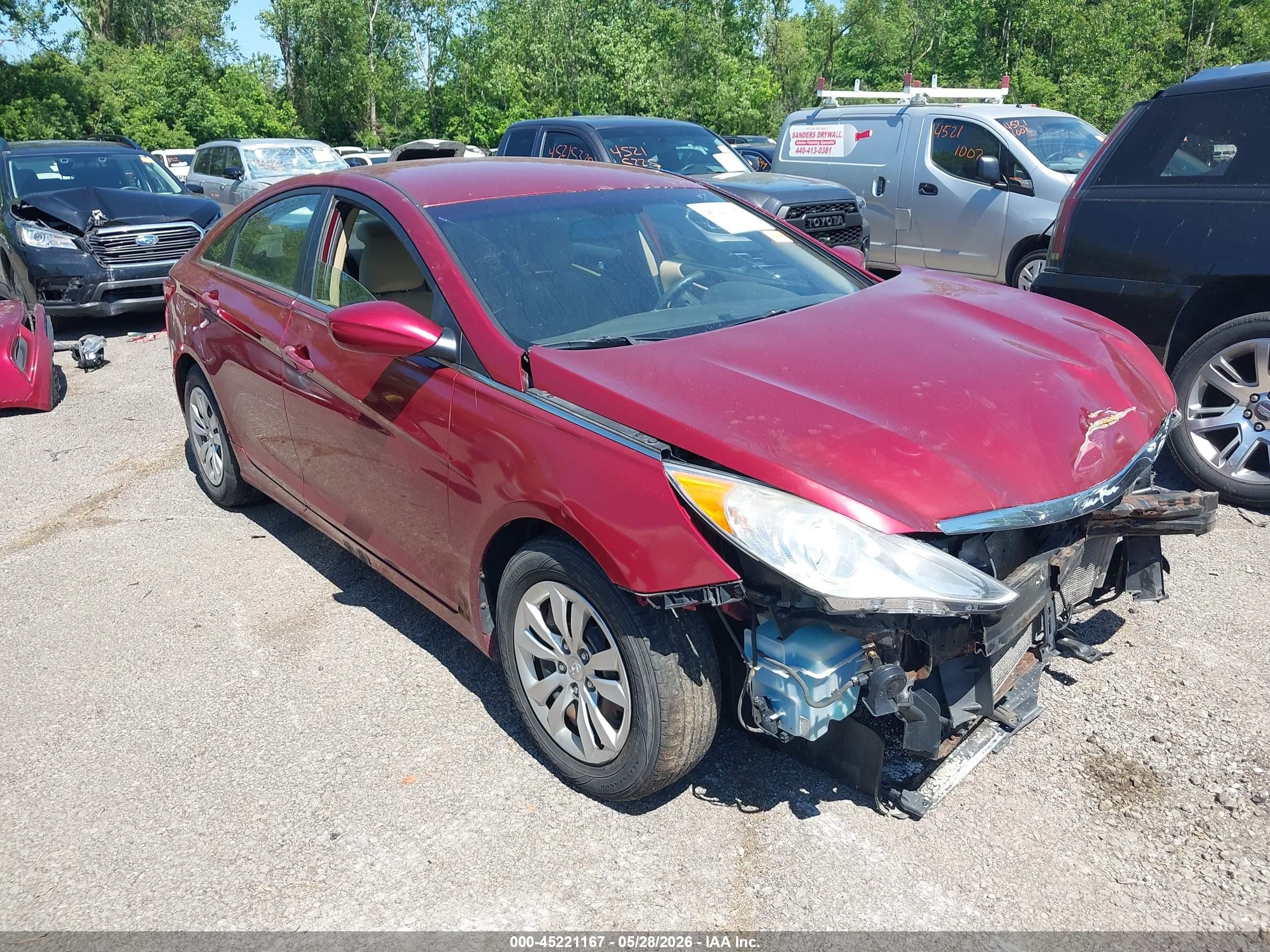 2012 Hyundai Sonata Gls Red vin: 5NPEB4AC6CH393333