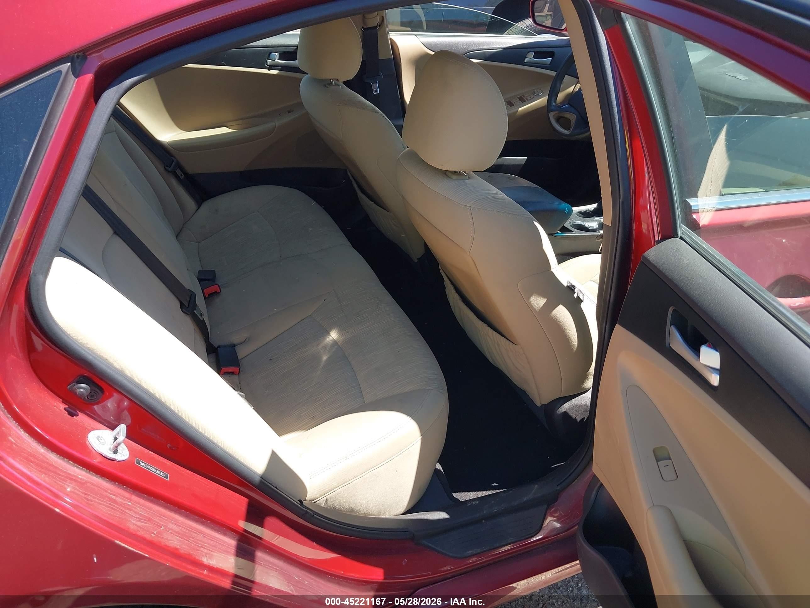 2012 Hyundai Sonata Gls Red vin: 5NPEB4AC6CH393333