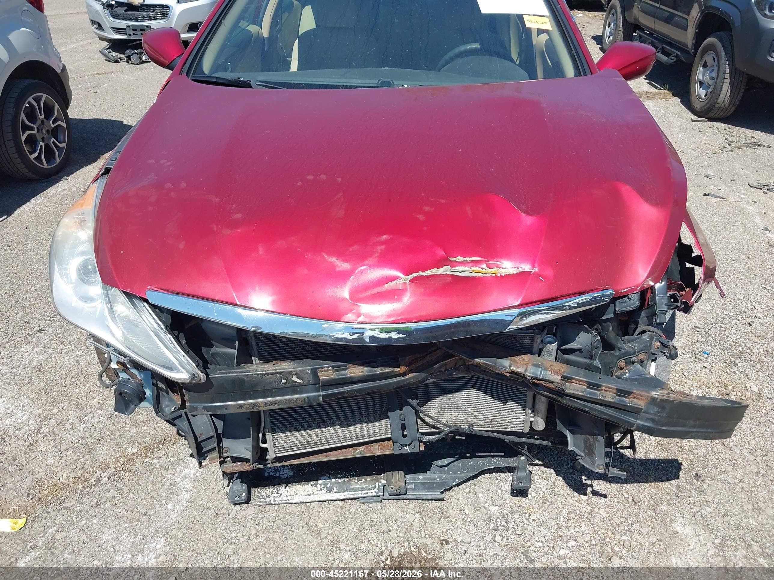 2012 Hyundai Sonata Gls Red vin: 5NPEB4AC6CH393333