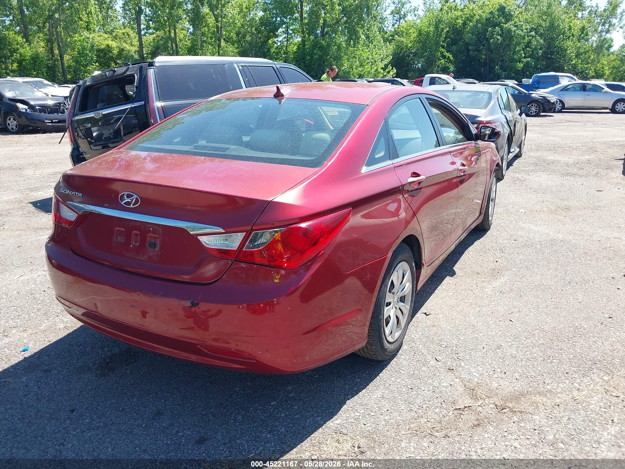 2012 Hyundai Sonata Gls Red vin: 5NPEB4AC6CH393333