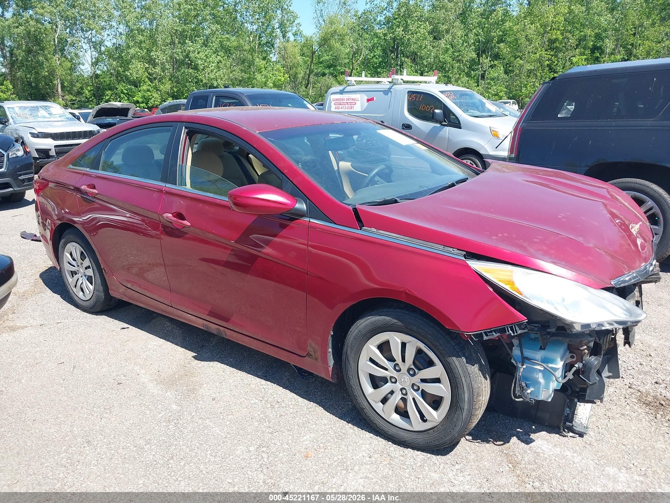 2012 Hyundai Sonata Gls Red vin: 5NPEB4AC6CH393333