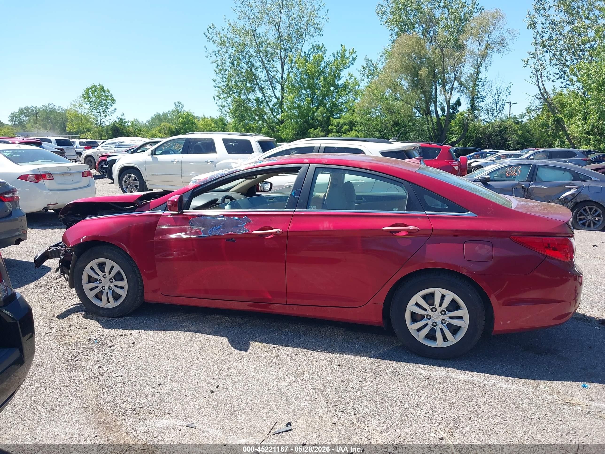 2012 Hyundai Sonata Gls Red vin: 5NPEB4AC6CH393333