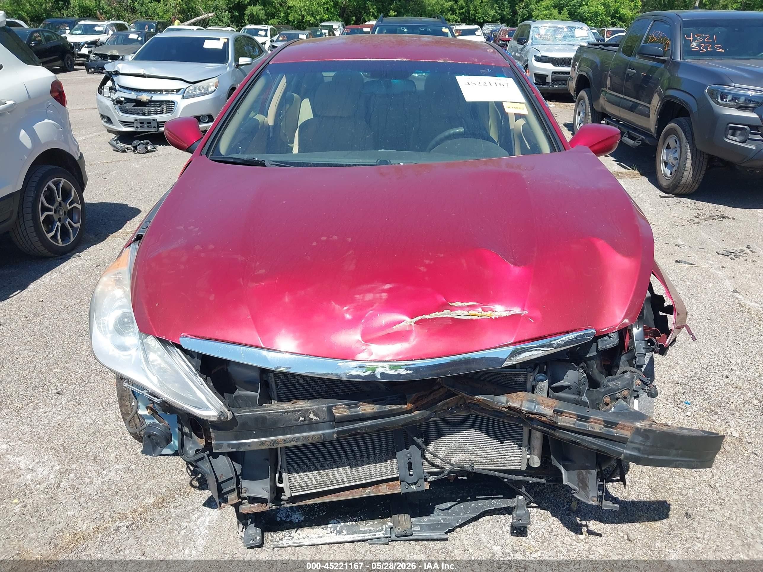 2012 Hyundai Sonata Gls Red vin: 5NPEB4AC6CH393333