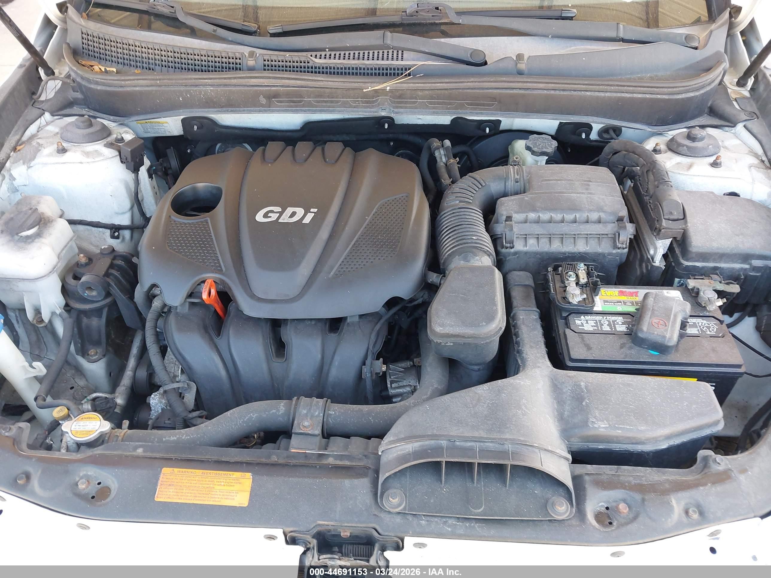 2012 Hyundai Sonata Gls White vin: 5NPEB4AC6CH416254