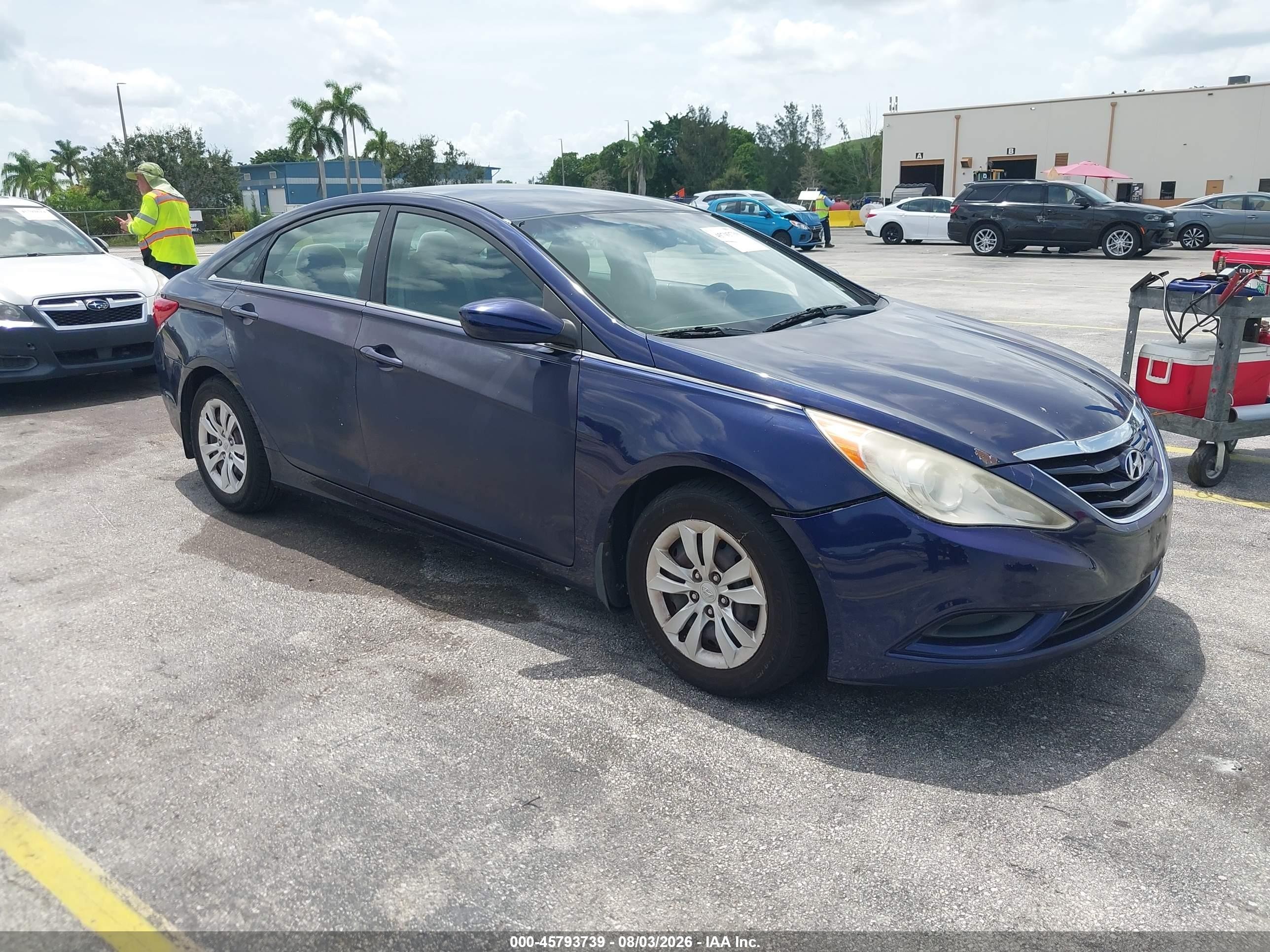2012 Hyundai Sonata Gls Blue vin: 5NPEB4AC6CH432969