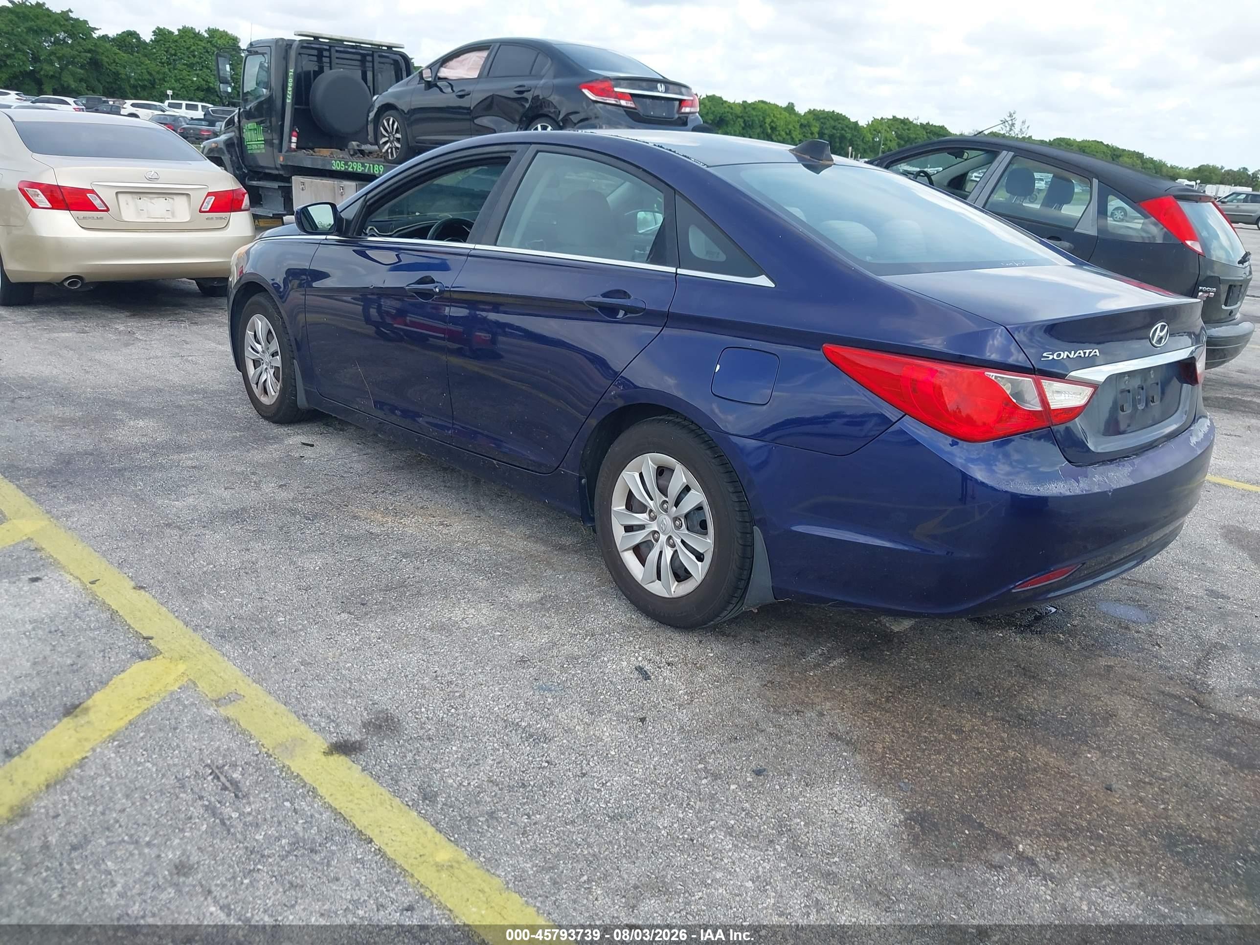 2012 Hyundai Sonata Gls Blue vin: 5NPEB4AC6CH432969