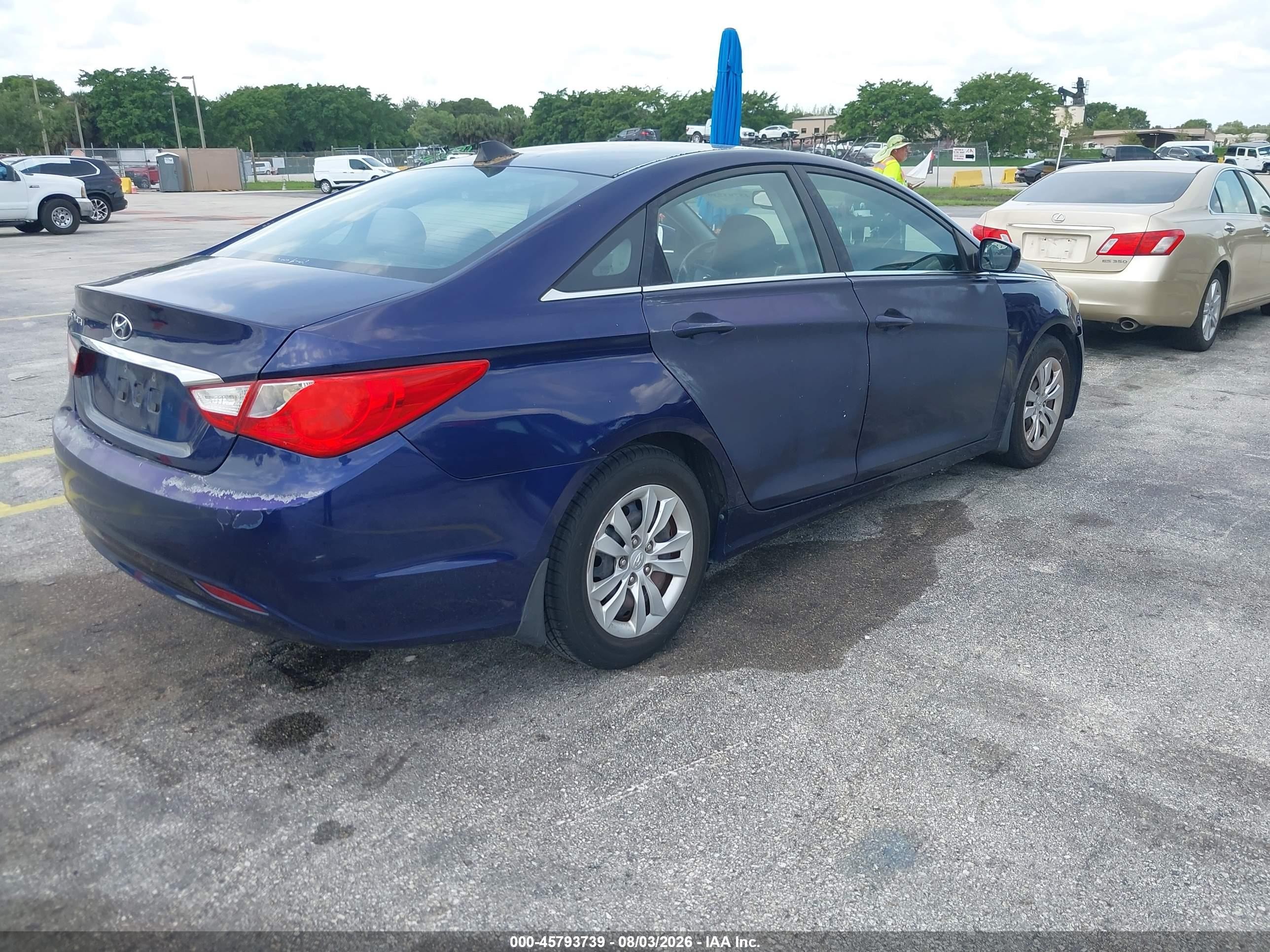 2012 Hyundai Sonata Gls Blue vin: 5NPEB4AC6CH432969
