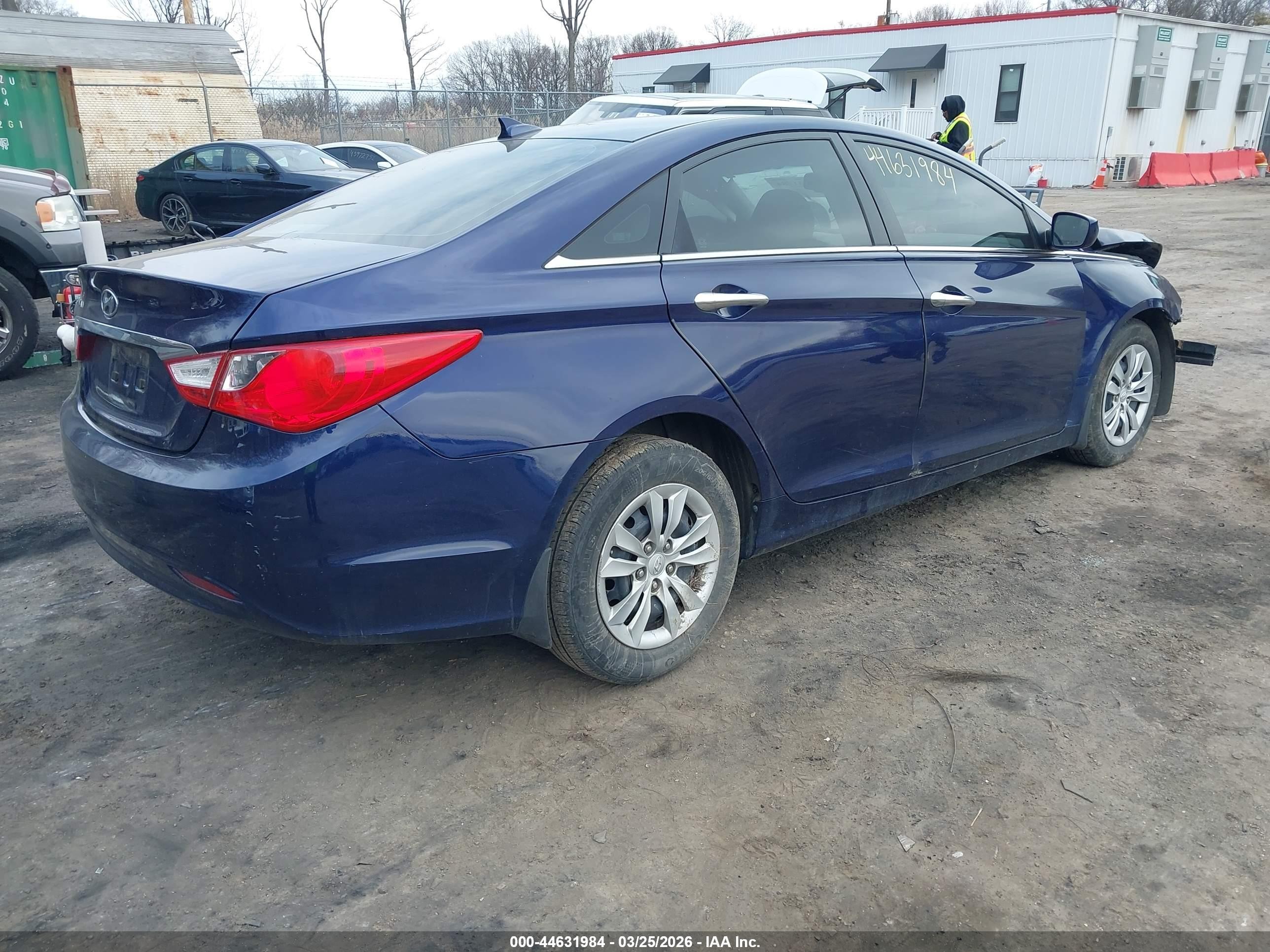 2012 Hyundai Sonata Gls Синий vin: 5NPEB4AC6CH435841