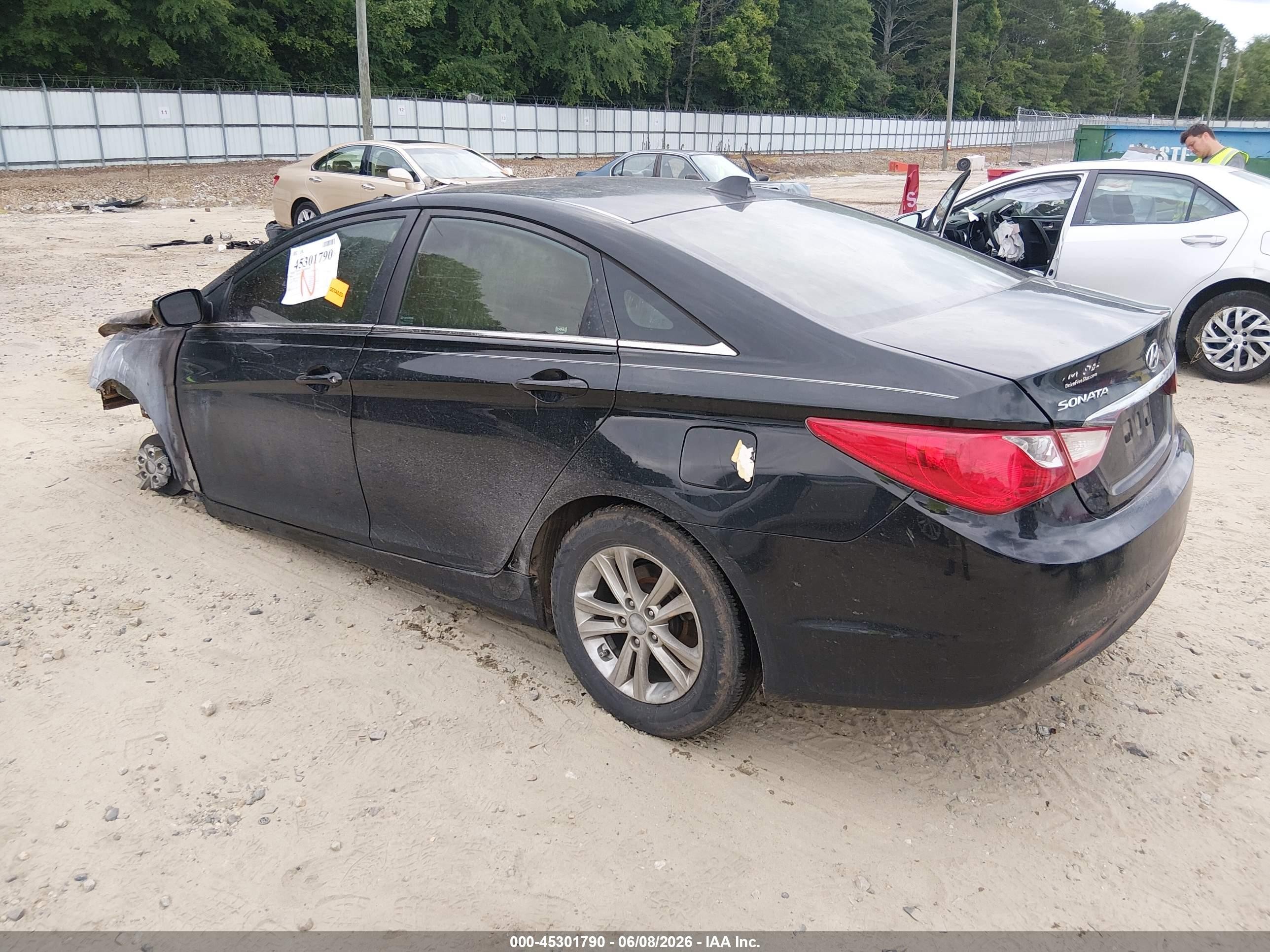 2012 Hyundai Sonata Gls Black vin: 5NPEB4AC6CH447150