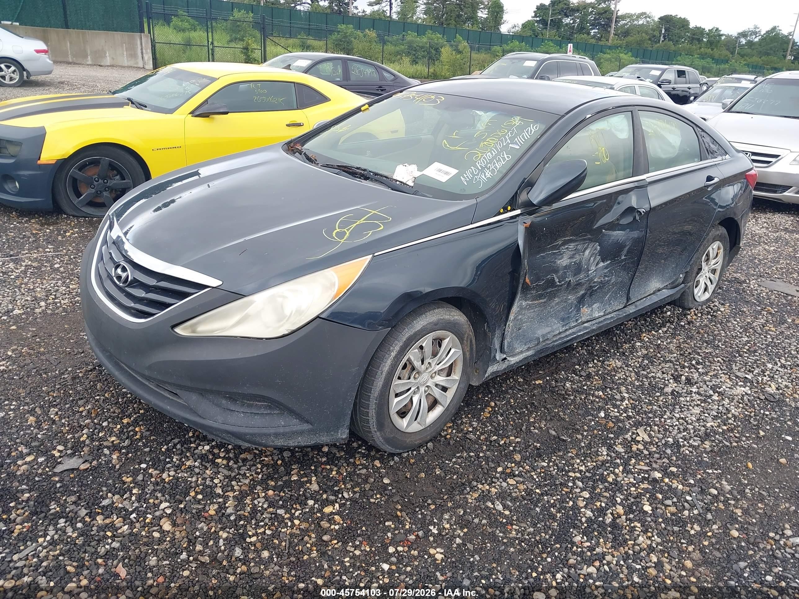2012 Hyundai Sonata Gls Black vin: 5NPEB4AC6CH455989