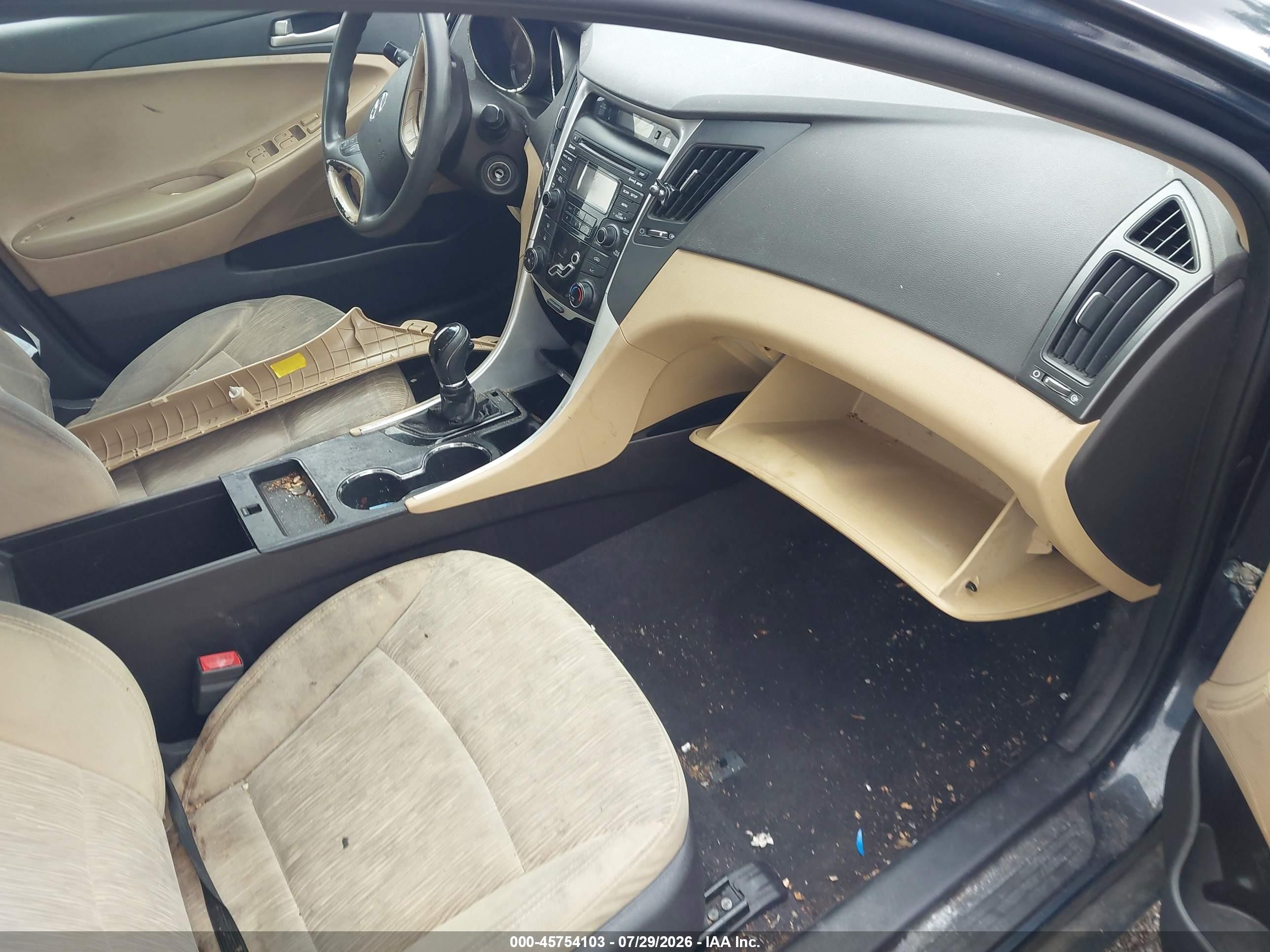 2012 Hyundai Sonata Gls Black vin: 5NPEB4AC6CH455989
