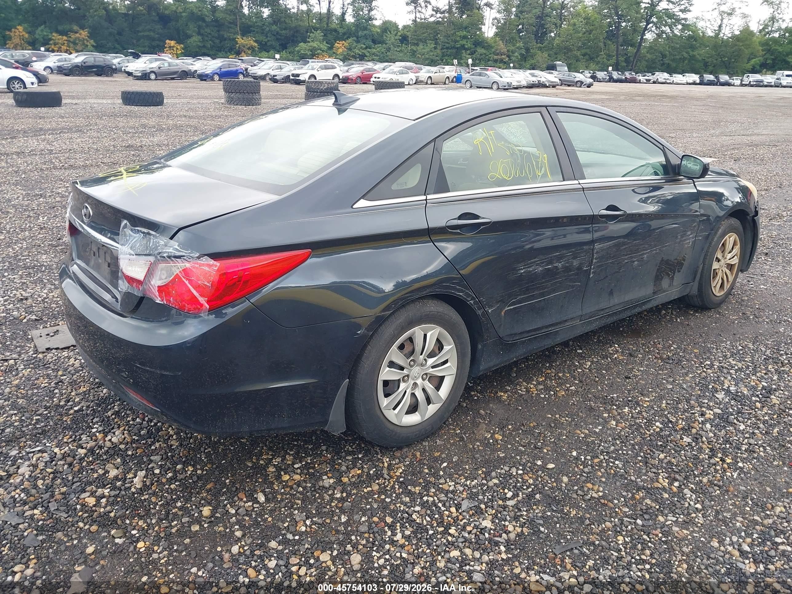 2012 Hyundai Sonata Gls Black vin: 5NPEB4AC6CH455989
