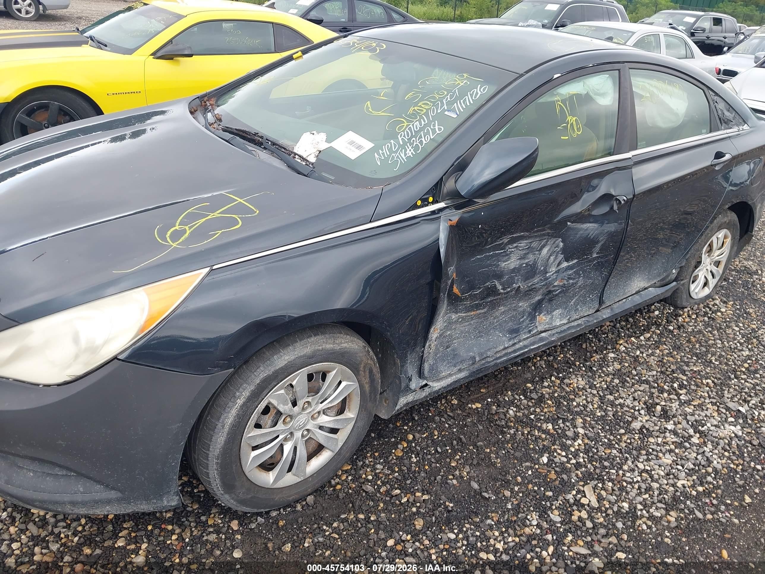 2012 Hyundai Sonata Gls Black vin: 5NPEB4AC6CH455989