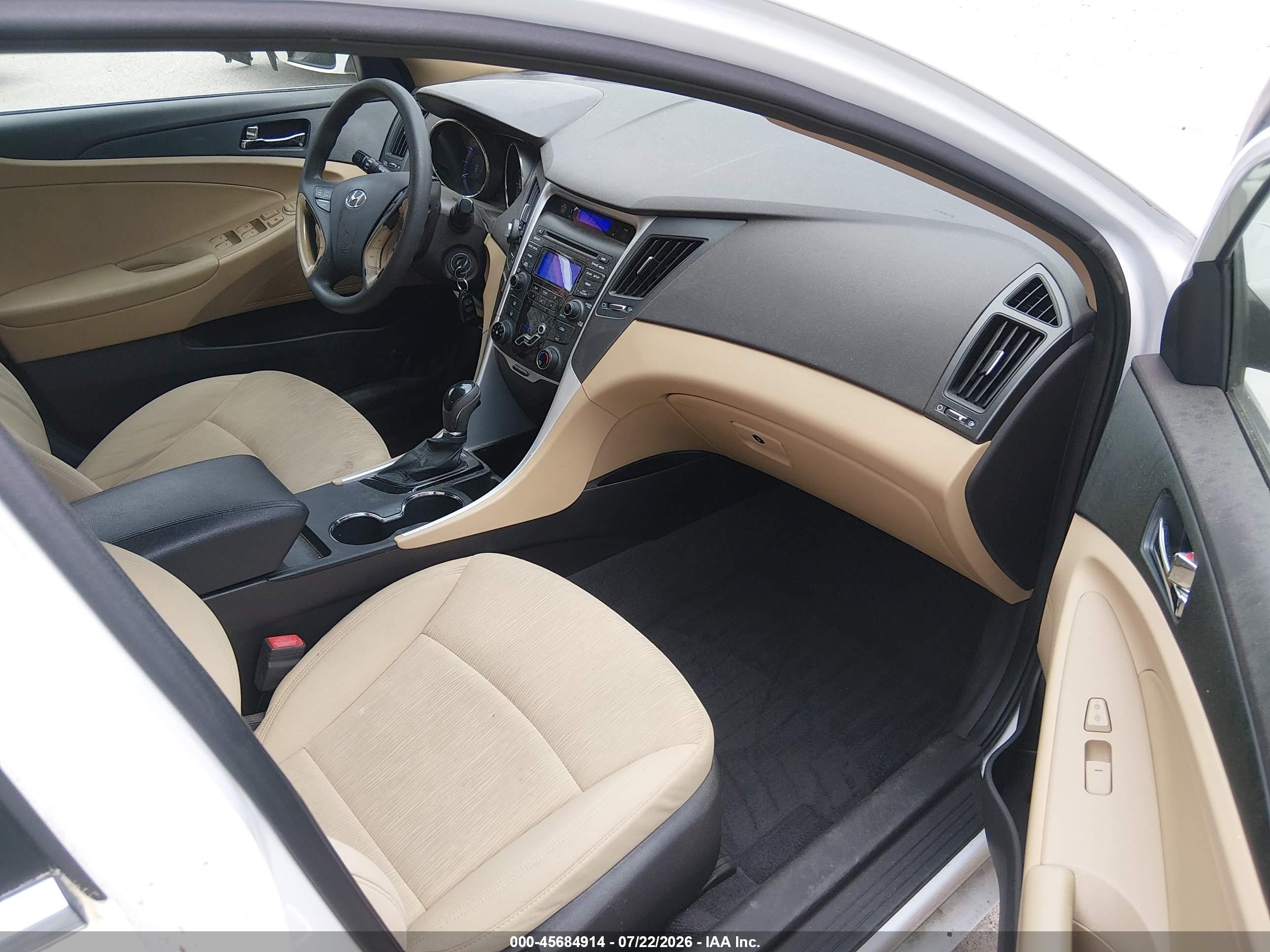 2012 Hyundai Sonata Gls White vin: 5NPEB4AC6CH481427