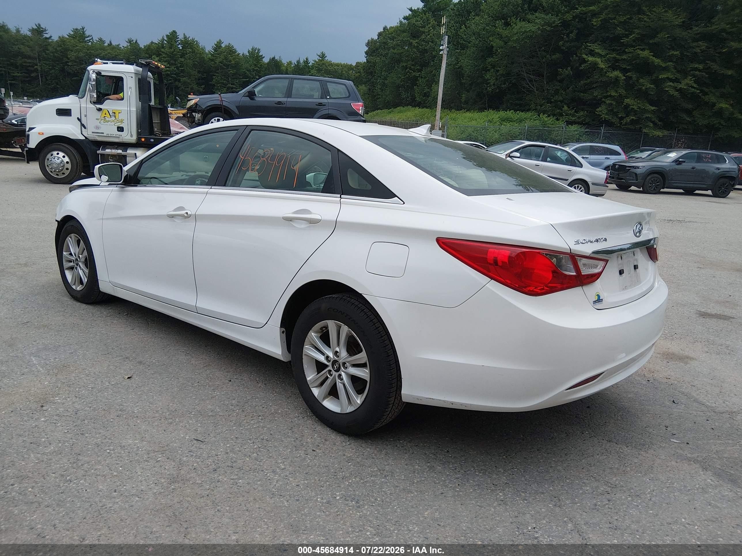 2012 Hyundai Sonata Gls White vin: 5NPEB4AC6CH481427