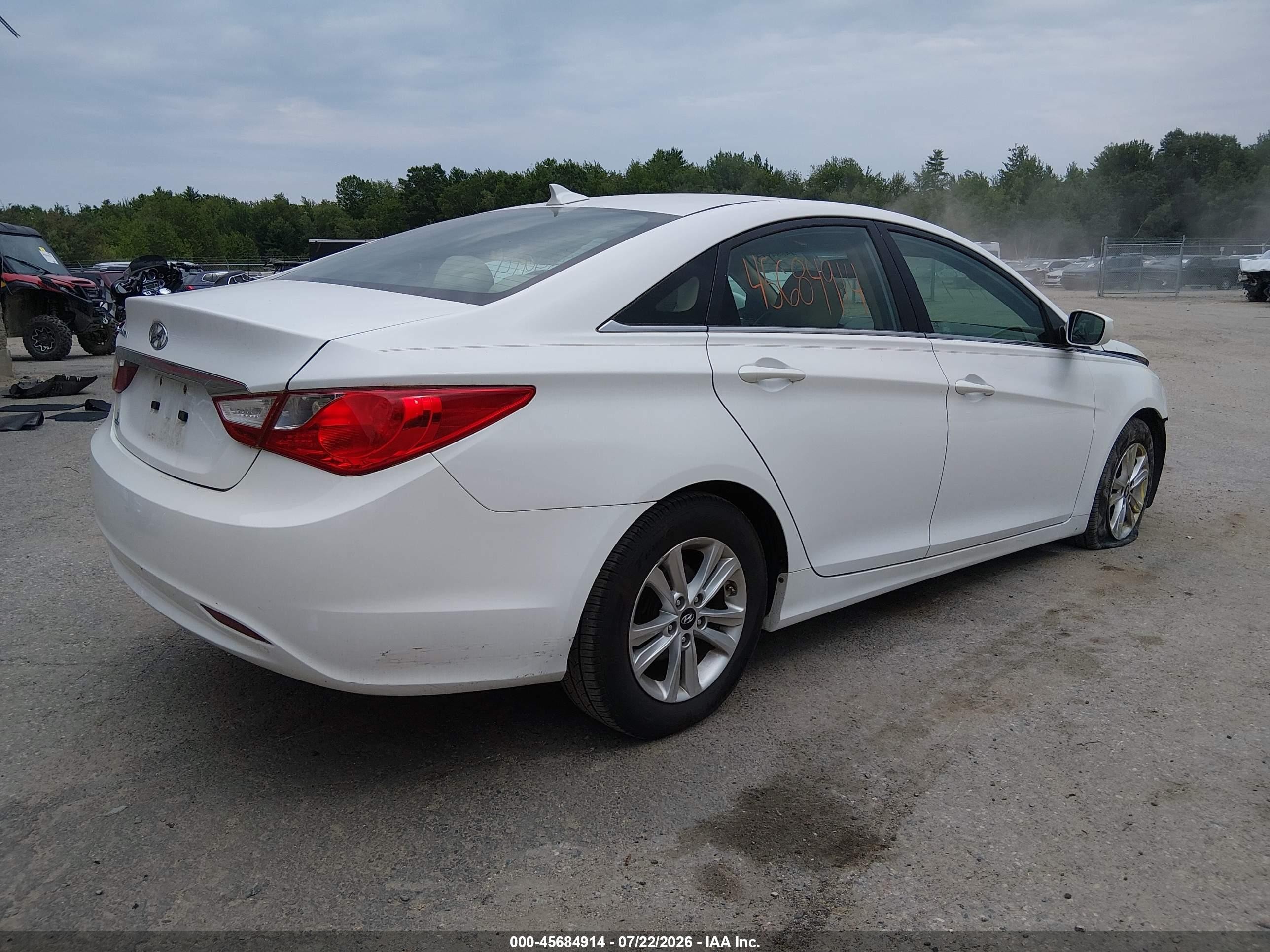 2012 Hyundai Sonata Gls White vin: 5NPEB4AC6CH481427