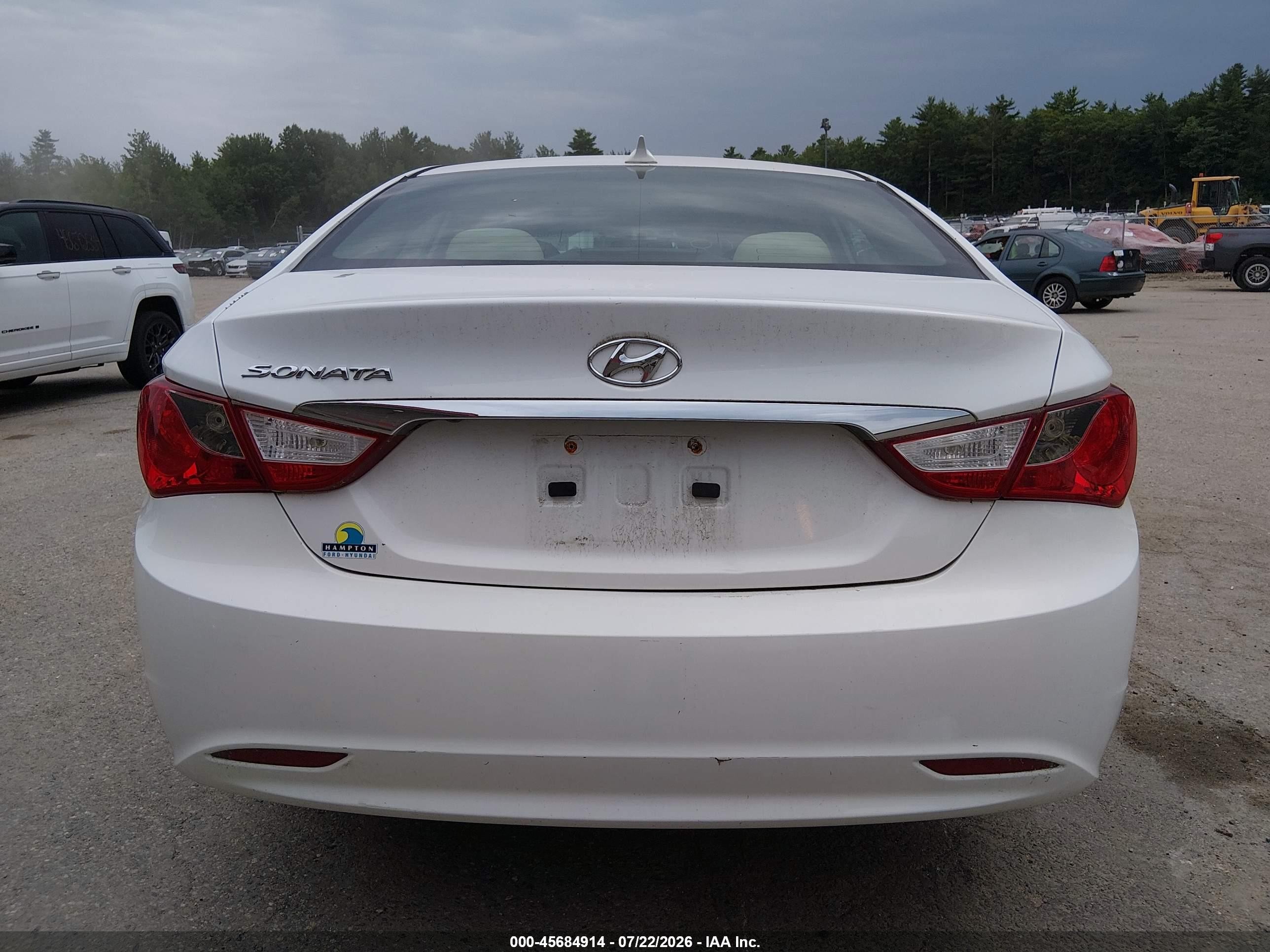 2012 Hyundai Sonata Gls White vin: 5NPEB4AC6CH481427