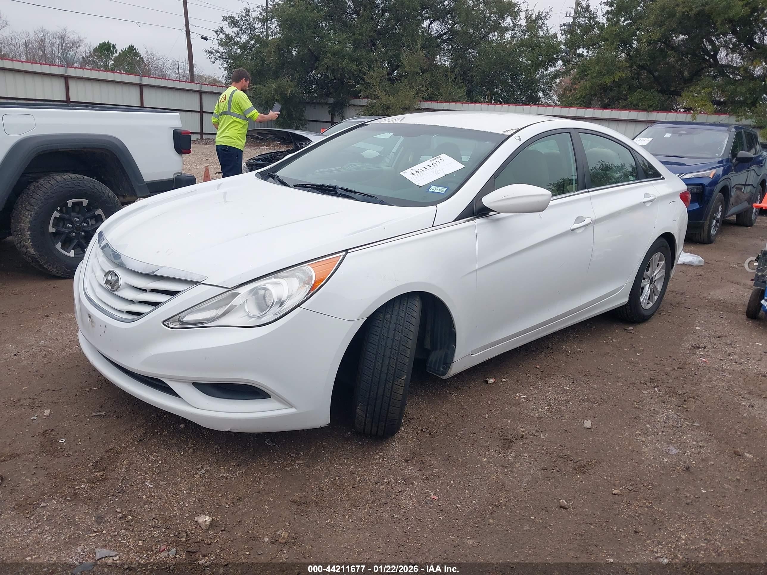 2012 Hyundai Sonata Gls White vin: 5NPEB4AC6CH493609