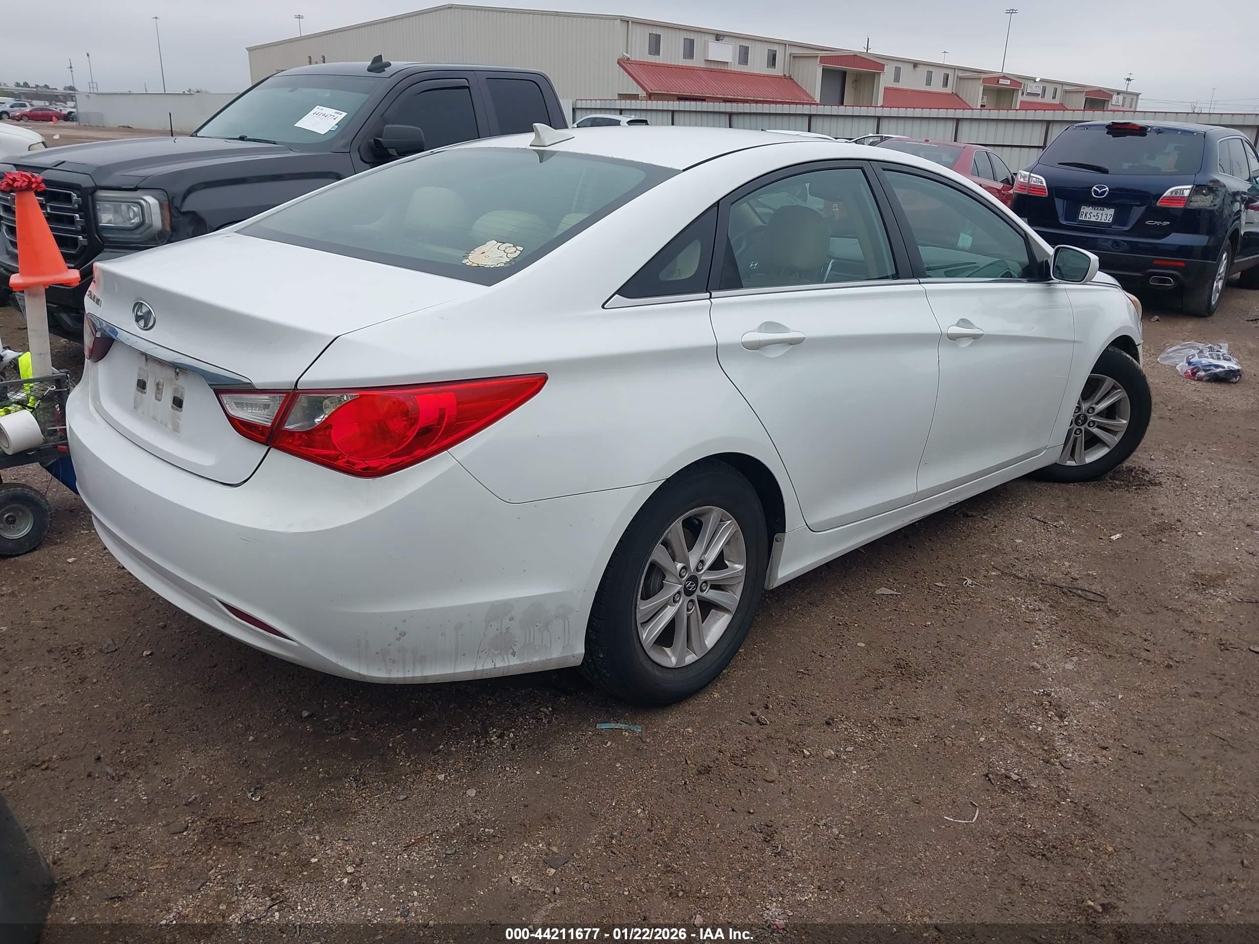 2012 Hyundai Sonata Gls White vin: 5NPEB4AC6CH493609