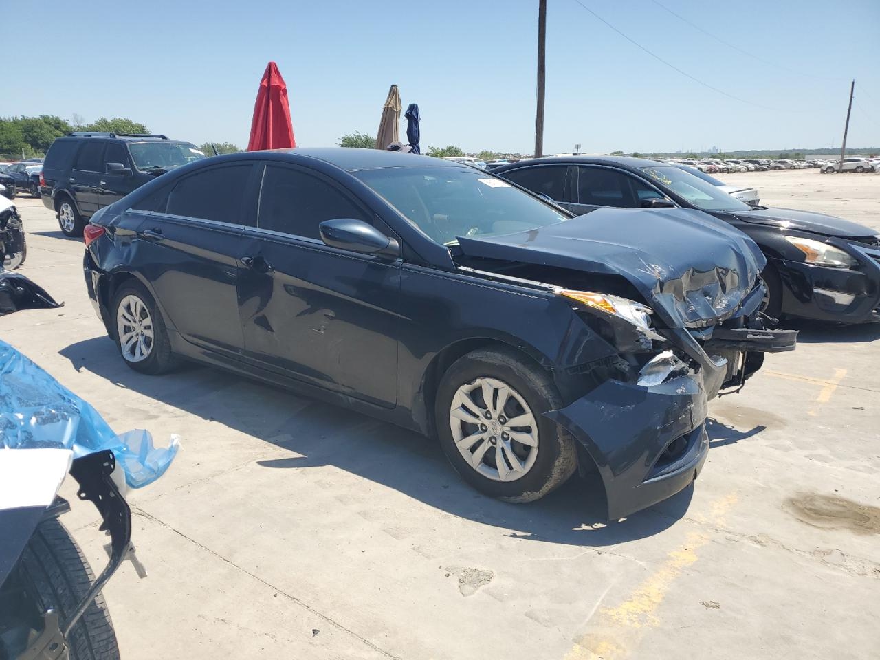 2013 Hyundai Sonata Gls Blue vin: 5NPEB4AC6DH508885